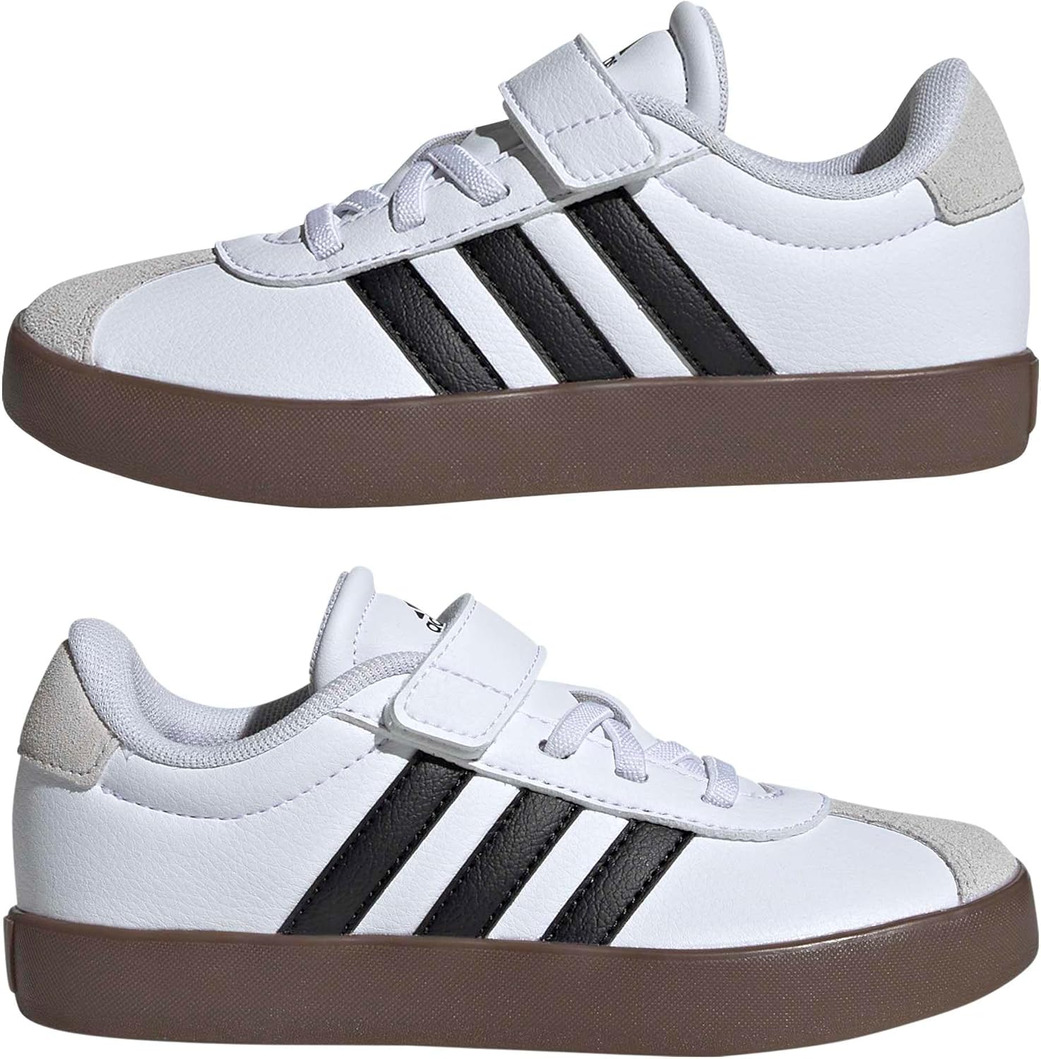 adidas Kids' VL Court 3.0 Elastic Lace & Strap Shoe - Image 8