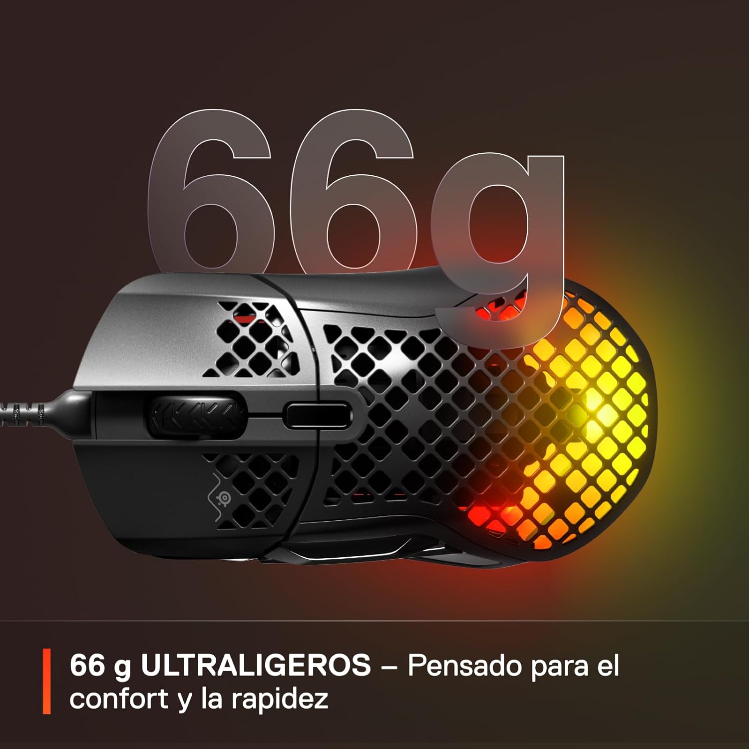 SteelSeries Aerox 5 - Holey RGB Gaming Mouse - Ultra-lightweight Water Resistant Design - 18K DPI TrueMove Air Optical Sensor - Image 5