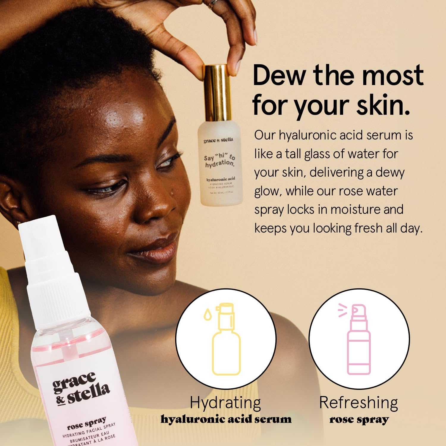 grace & stella Award Winning Skin Care Set - Mothers Day Gift Bags, Travel Size Toiletries with Eye Masks, Hyaluronic Acid Serum, Lip Balm & More, Gift Baskets for Women, Vegan Cruelty-Free Self Care - Image 6