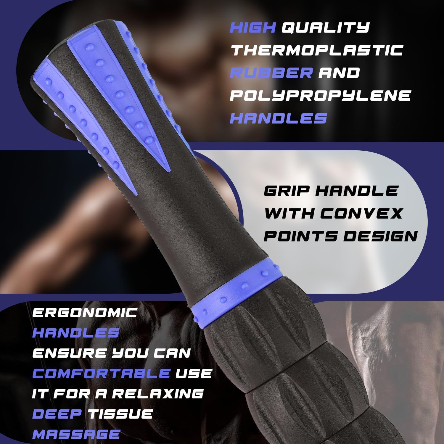 Massage Roller Stick,Muscle Roller Stick for Athletes,Liposuction Massage Roller for Lymphatic Drainage, for Relief Muscle Soreness, Trigger Points, Help Runner Legs, Back Recovery - Image 4