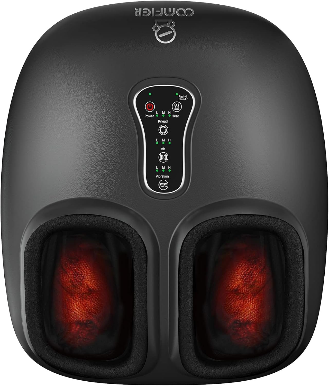 COMFIER Shiatsu Foot Massager with Fast Heat,Kneading Rolling Compression,Extra Vibration, FSA Eligible HSA Store, Plantar Fasciitis,Neuropathy Pain,Mothers Day Gifts for Women,Bigger Size to 13“