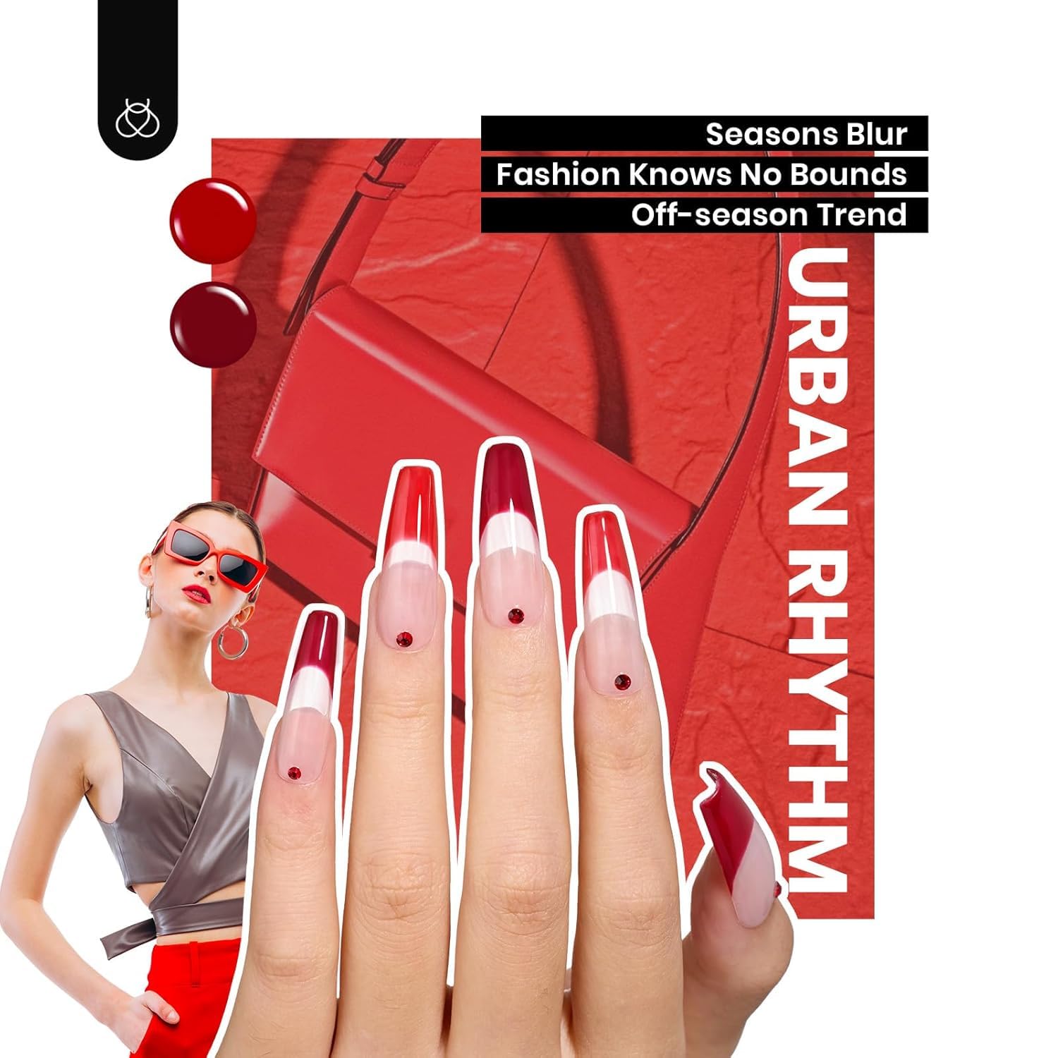Beetles Summer Gel Polish Set - Urban Rhythm Collection, 25 Colors Pink Red Blue Green Summer Gel Nail Polish Set with 3Pcs Base Top Coat Nail Art UV LED Soak Off DIY Salon Manicure - Image 3