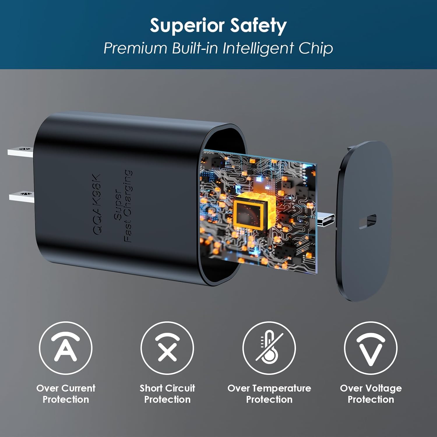 25W Super Fast Charger,Type C Wall Charger with 6.7ft Long Cord Compatible with Samsung Galaxy S23 Ultra/S23/S23+/S22/S22 Ultra/S22+/S21 Ultra/S20 Ultra/Note 20/Fold 3/Flip 3/Note 10/S10/S9/S8 - Image 5