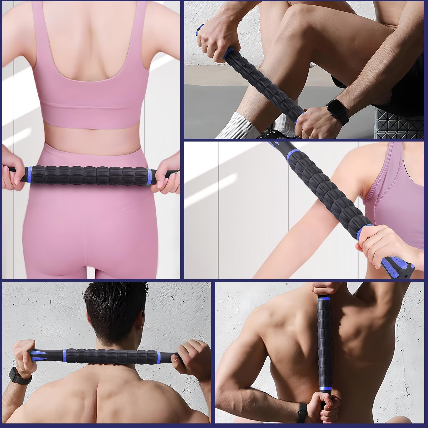 Massage Roller Stick,Muscle Roller Stick for Athletes,Liposuction Massage Roller for Lymphatic Drainage, for Relief Muscle Soreness, Trigger Points, Help Runner Legs, Back Recovery - Image 5