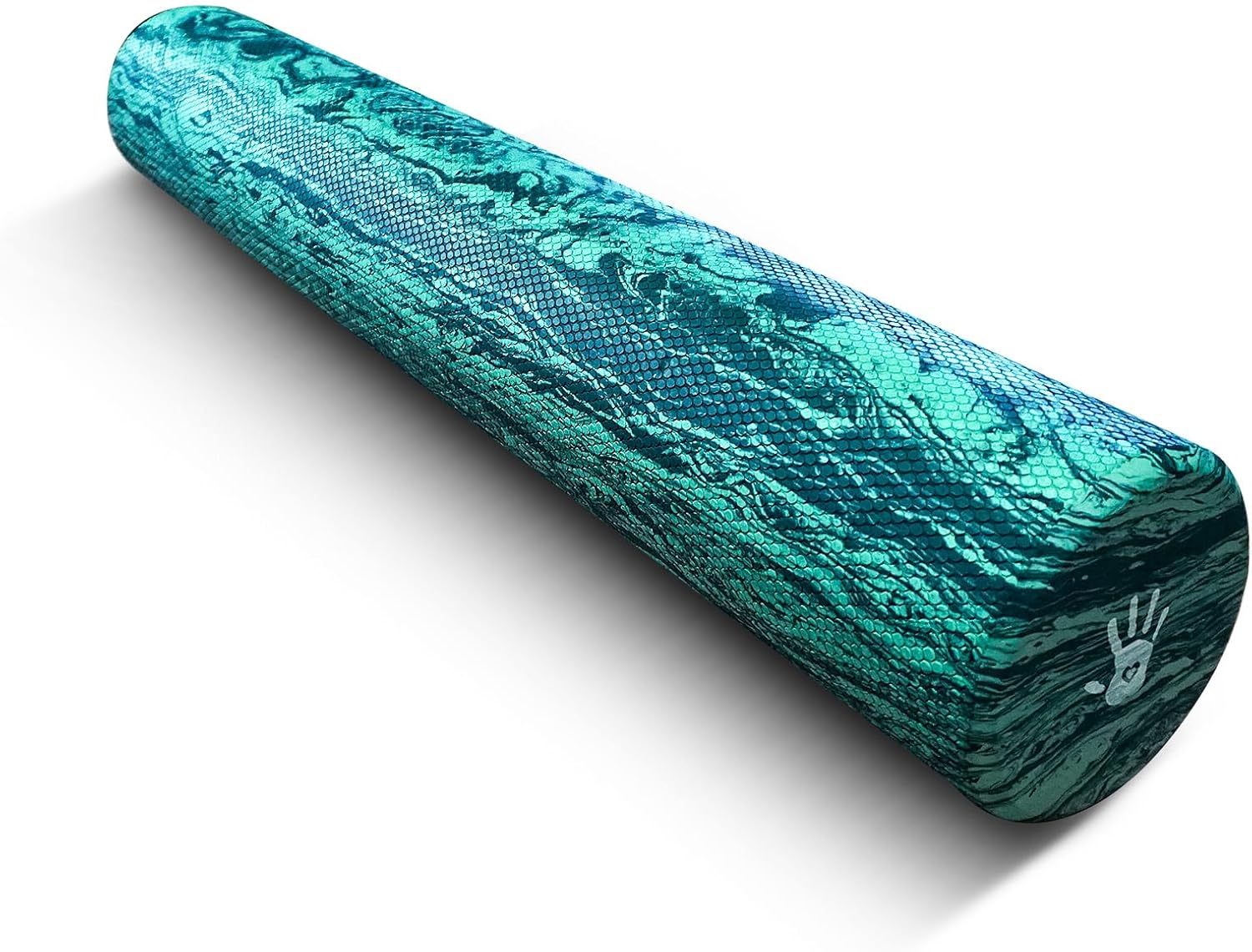 Soft Density Foam Roller 36" x 6" – Low Density Physical Therapy Roller for Exercise, Pilates, Yoga, Gentle Massage & Muscle Recovery – Green Marbled Round