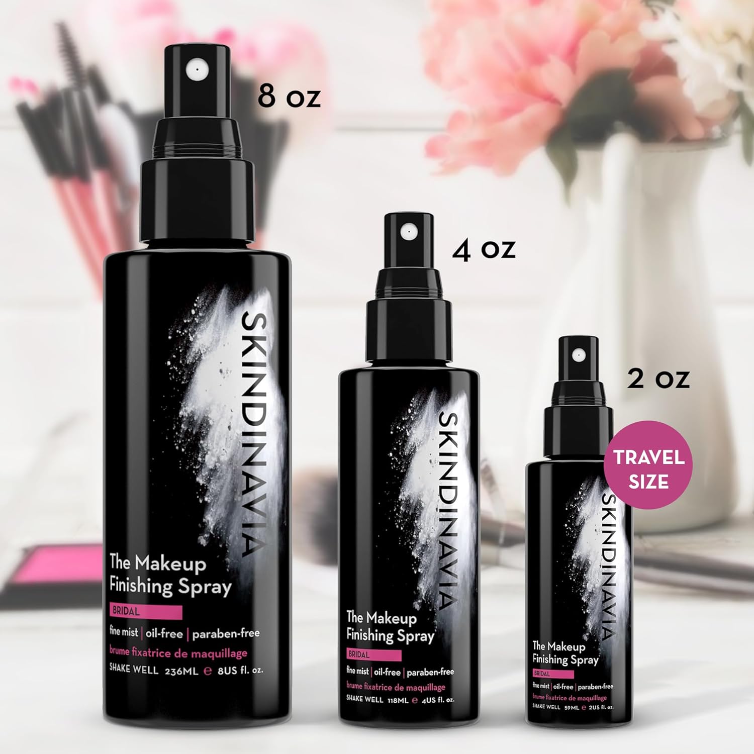 Skindinavia The Makeup Finishing Spray, Bridal Makeup Cooling Setting Spray, All-Day Wear, Long-Lasting Up to 16+ Hours, Heat-Resistant & Waterproof, Wedding Day, Bridal Shower Gift, 2.0 Oz - Image 5