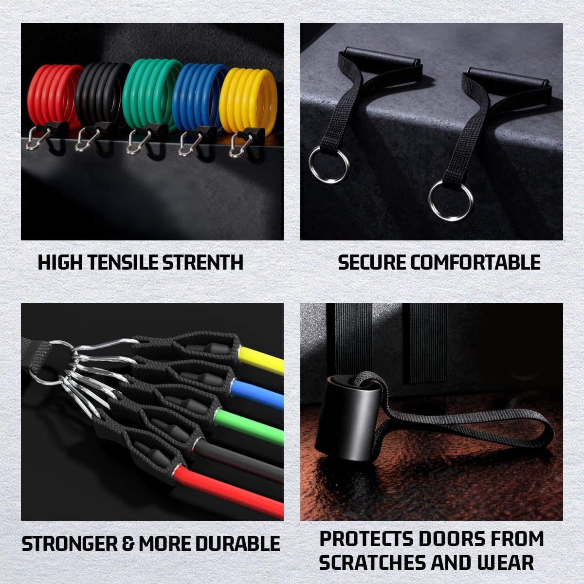 VEICK Resistance Bands, Exercise Bands, Workout Bands, Resistance Bands for Working Out with Handles for Men and Women, Exercising Bands for Fitness Weights Work Out at Home - Image 8