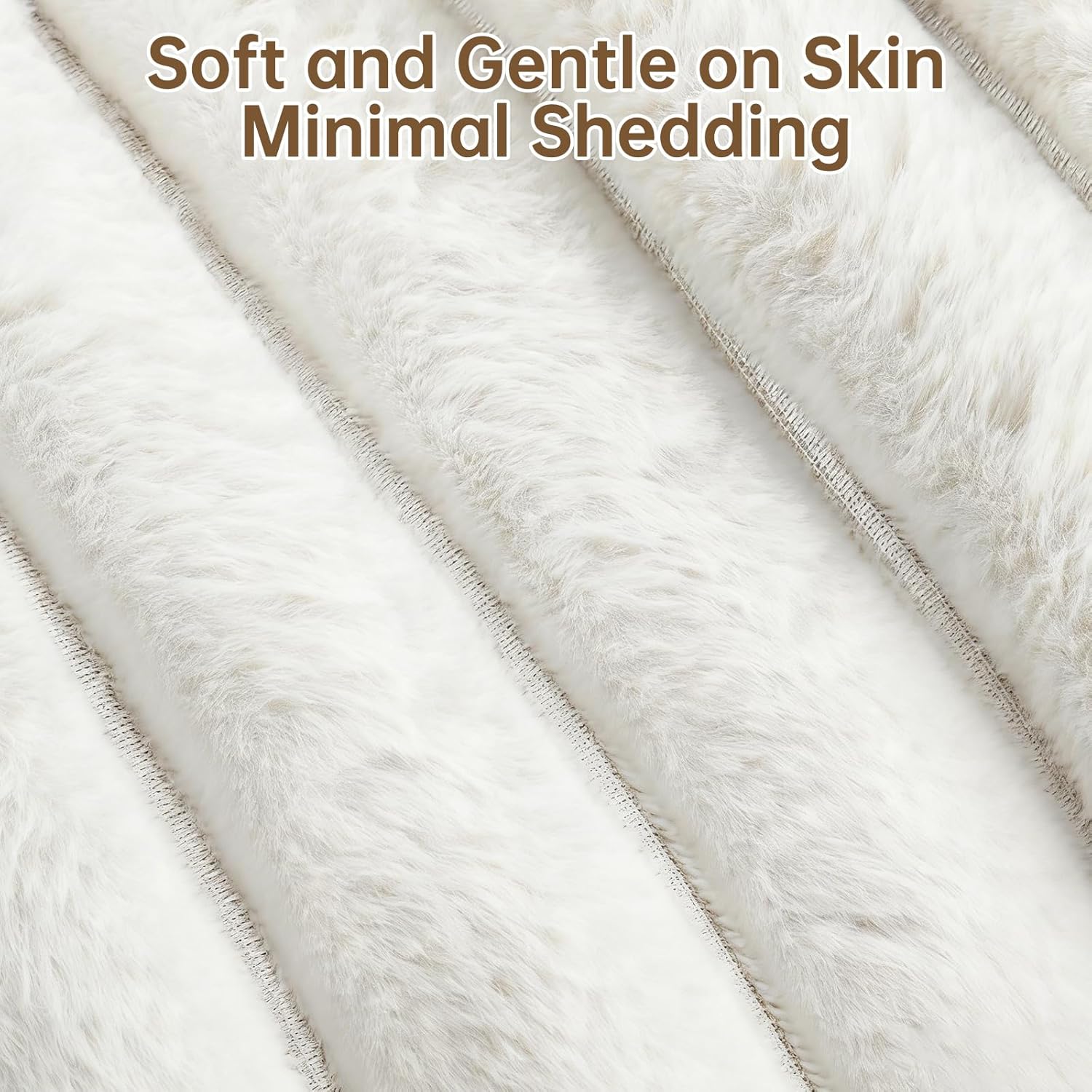 Donut Dog and Cat Bed, Luxurious Comfortable Faux Rabbit Fur Pet Beds, Soft Anti-Anxiety Calming Puppy Kitten Bed with Anti-Slip Bottom for Small Dogs & Cats(20", White) - Image 3