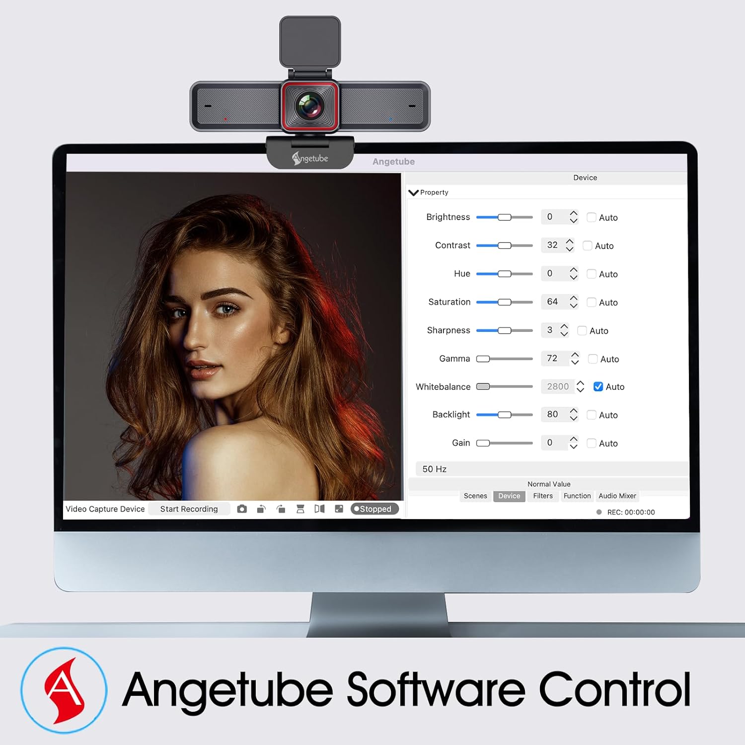 Angetube 4K Webcam with AI Tracking,Remote Control 4K Web Camera/10X Digital Zoom 1080P 60fps Web cam with USB 3.0 HDR/Dual Noise Cancelling Microphones for Video Calls/Meetings/Streaming/Skype/Zoom - Image 9