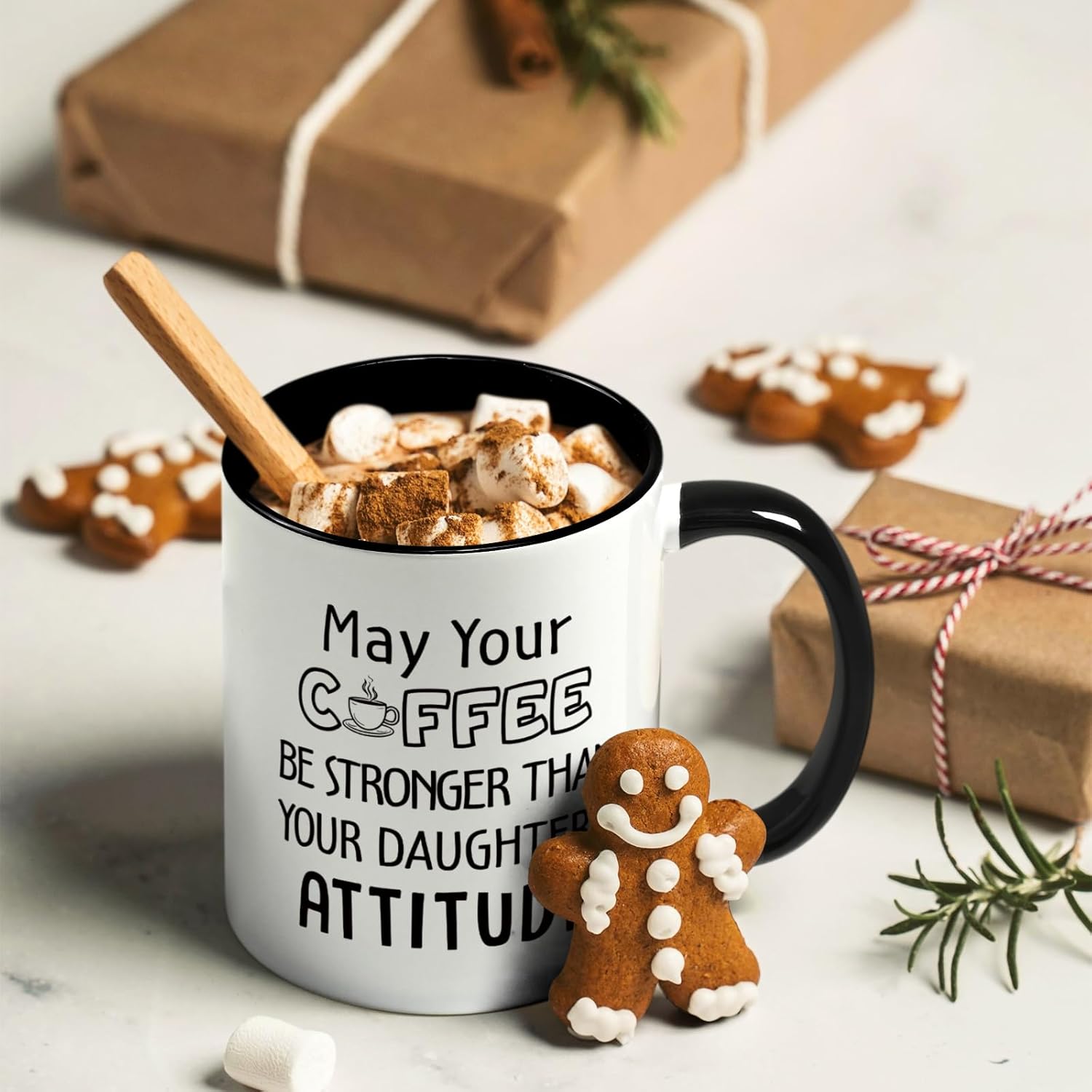 Maustic Birthday Gift for Dads from Daughter, Gifts for Dad, Dad Mug, Funny Birthday Father's Day Gifts, Your Coffee Be Stronger Than Your Daughters Attitude, 11Oz - Image 5