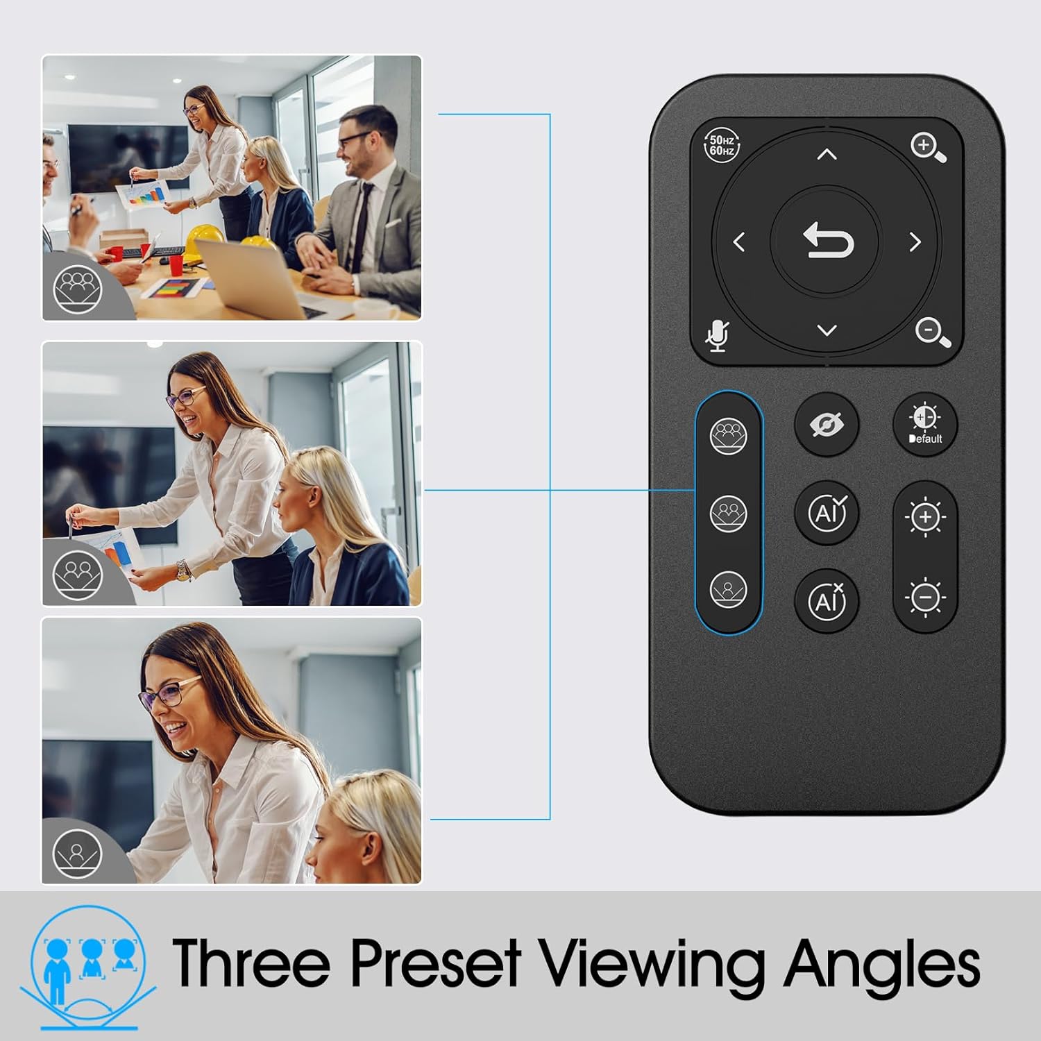 Angetube 4K Webcam with AI Tracking,Remote Control 4K Web Camera/10X Digital Zoom 1080P 60fps Web cam with USB 3.0 HDR/Dual Noise Cancelling Microphones for Video Calls/Meetings/Streaming/Skype/Zoom - Image 6
