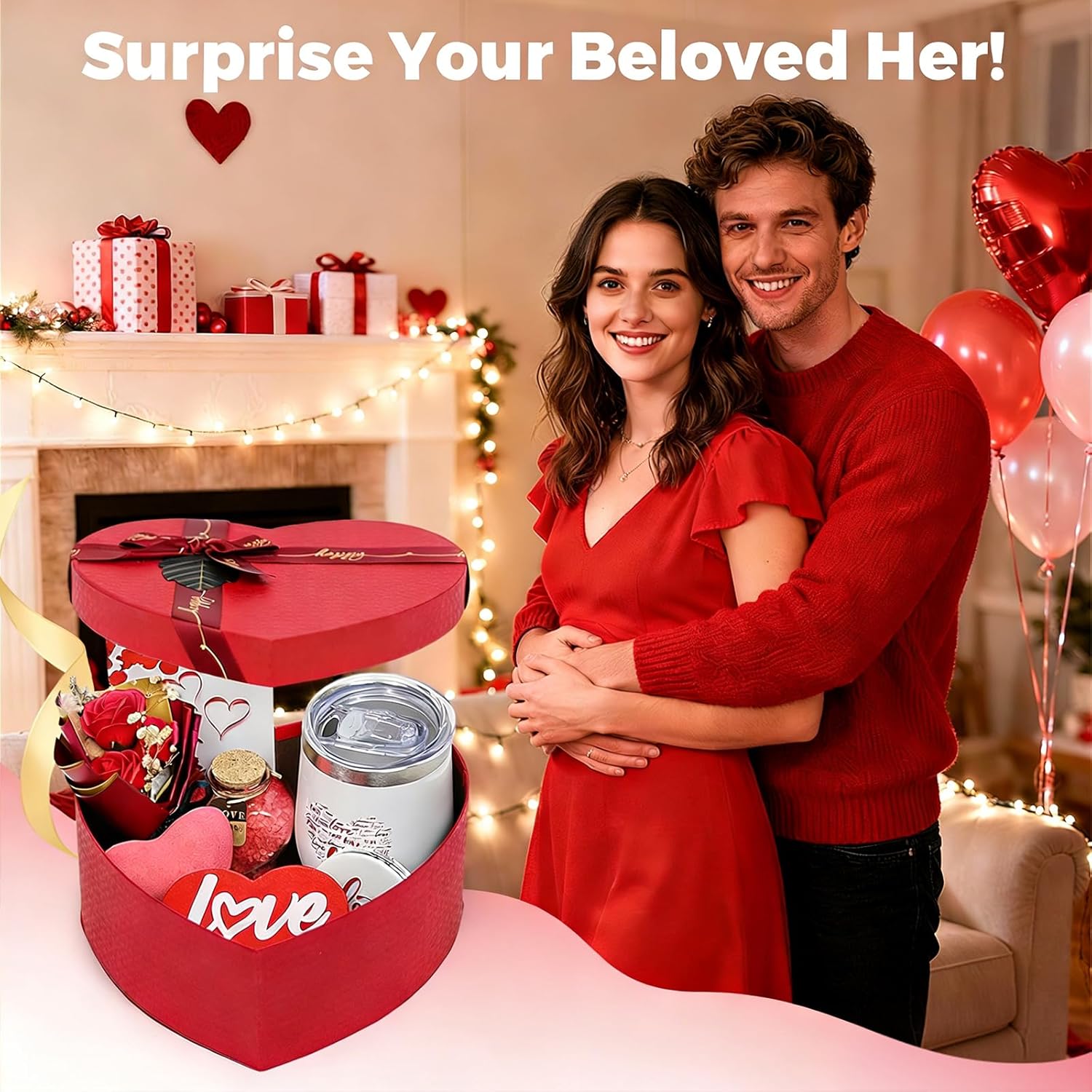Gifts for Mom Her, Heart-shaped Gifts for Mother & Mom, Mother Gift Baskets for Women, Unique Present for Mother Set - Image 8