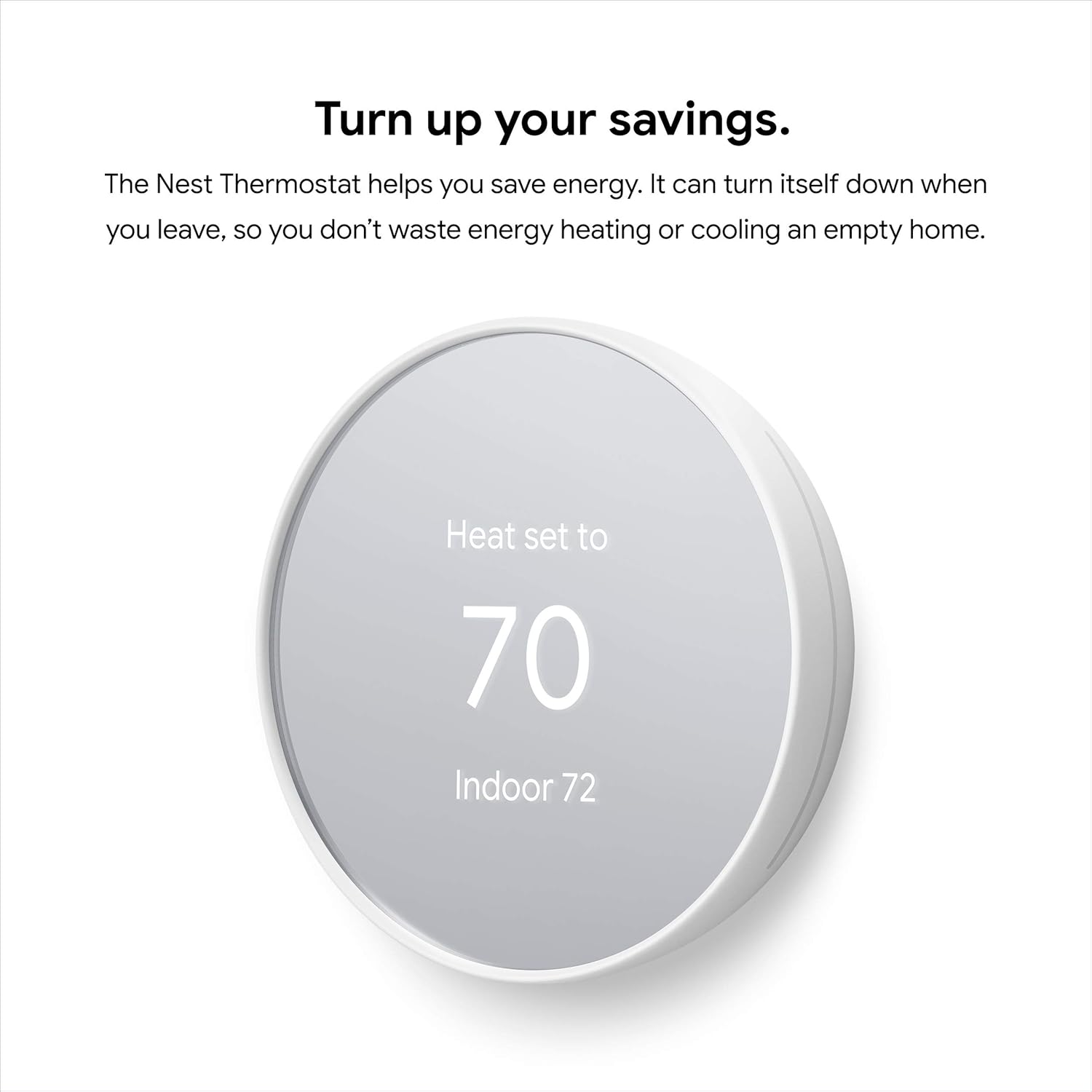 Google Nest Thermostat - Smart Thermostat for Home - Programmable Wifi Thermostat - Snow - Image 2