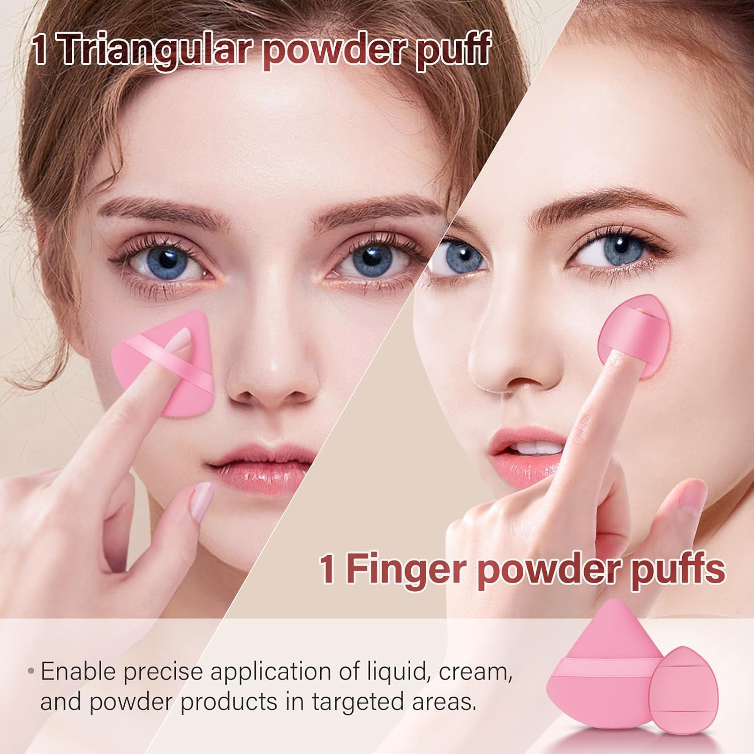 Makeup Brushes Set, Mlemle Professional 26 Pcs Makeup Kit, Include Powder Foundation Concealers Blush Eye shadows Eyebrow 21 Pcs Makeup Brushes and 2 Powder Puff, 3 Makeup Sponge(A01-Pink) - Image 6