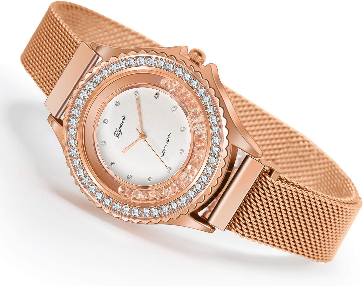 Gifts for Women Jewelry Sets, 4 Pieces Rose Gold Women's Watch Necklace Earring Bracelet Birthday Gifts for Women's Jewelry Sets for Women Gift for Wife Girlfriend Her Birthday Gift for Mom Mother - Image 3