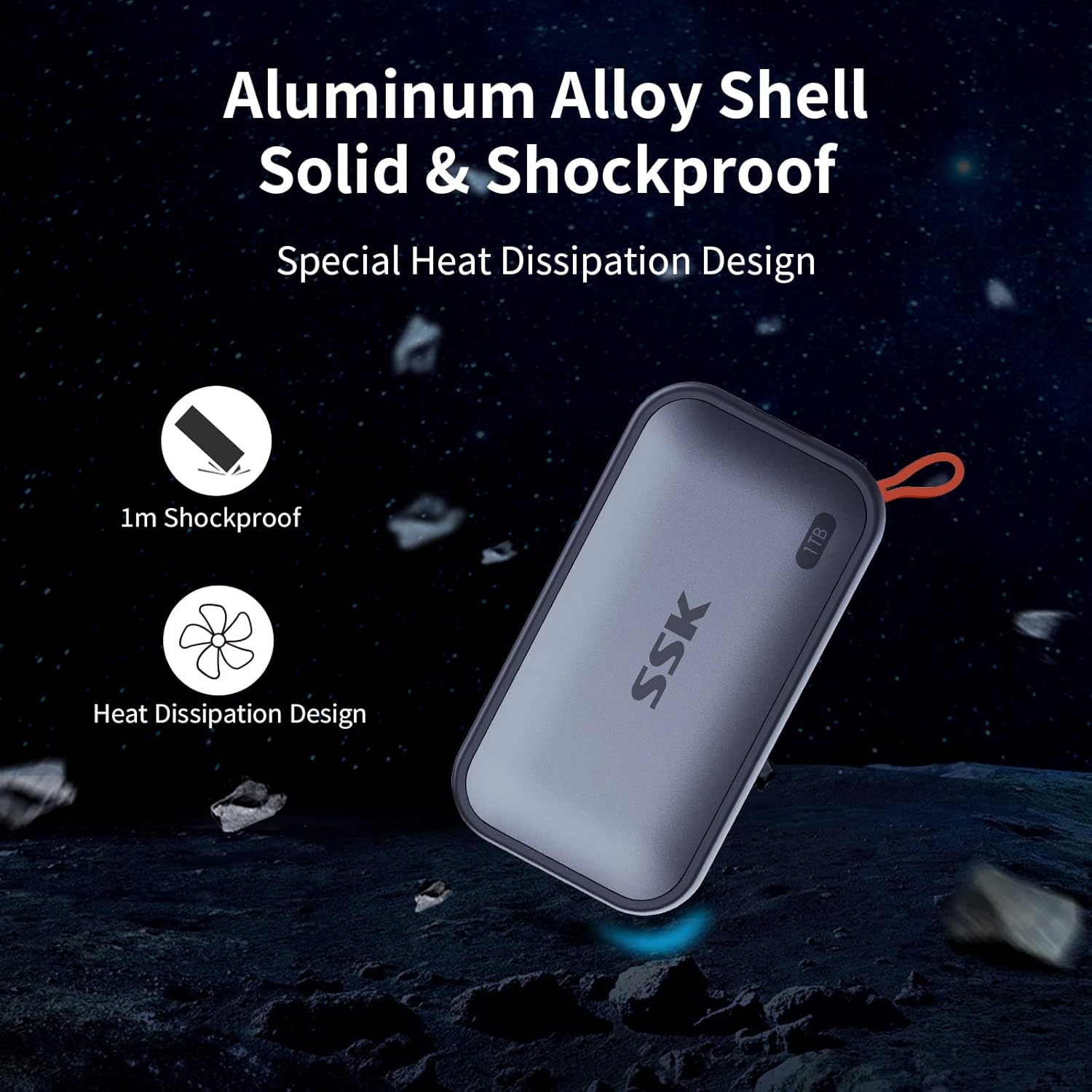 SSK Portable SSD 1TB External Solid State Drives, up to 1050MB/s USB C SSD External Hard Drive USB 3.2 Gen2 for iPhone 15/Pro, Windows, Mac, Android Phones and Tablets - Image 6