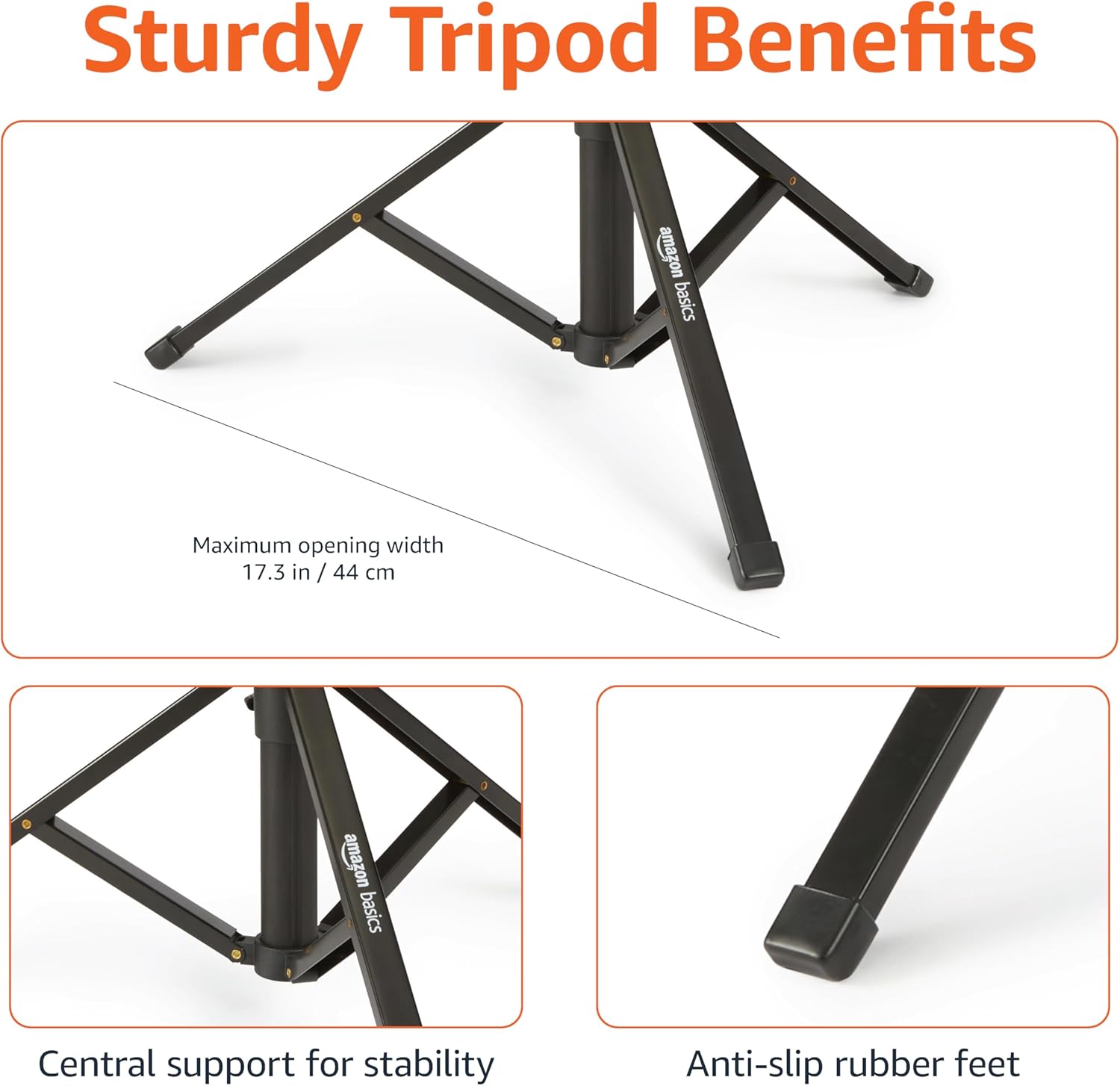 Amazon Basics 64-inch Extendable Tripod for iPhones and Smartphones, Selfie Stick Mode and Phone Tripod Mode, Black - Image 5