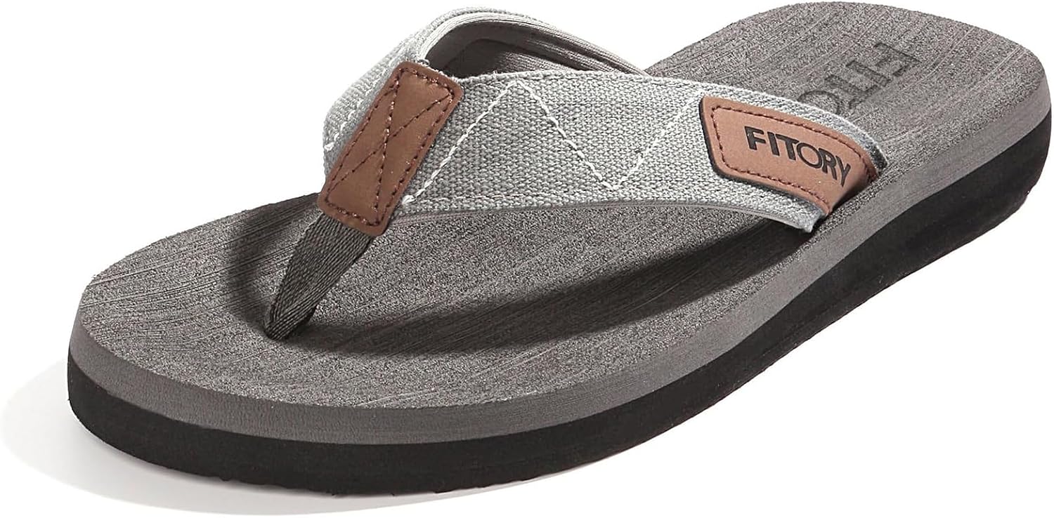 FITORY Men's Flip-Flops, Thongs Sandals Comfort Slippers for Beach