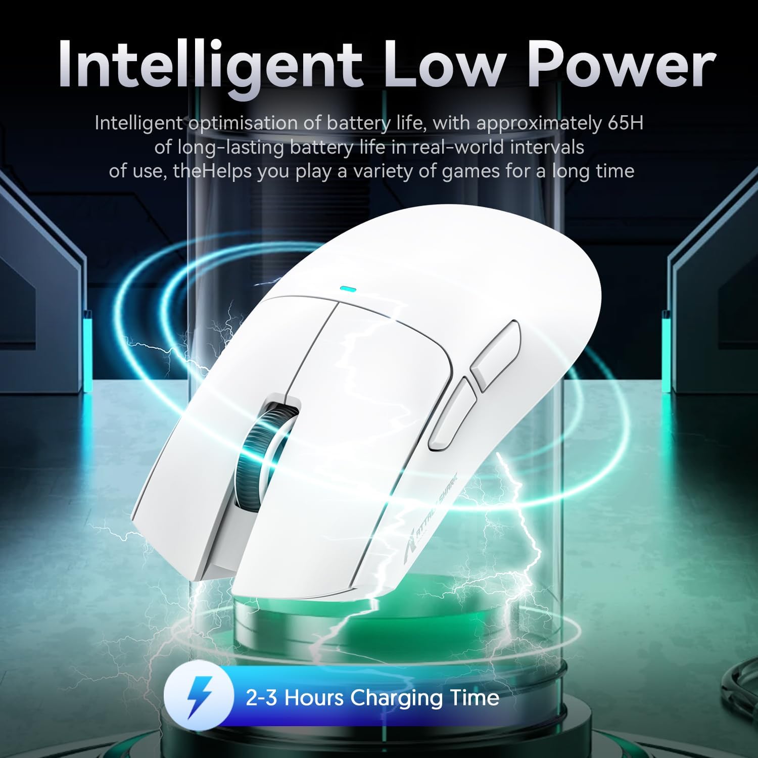 ATTACK SHARK X11SE Lightweight Wireless Gaming Mouse, 59g Tri-Mode BT/2.4G Wireless/Wired Gaming Mouse, PixArt PAW3311 Gaming Sensor, 22000 DPI, Office Mice for PC/Xbox/Win/Mac (White) - Image 7