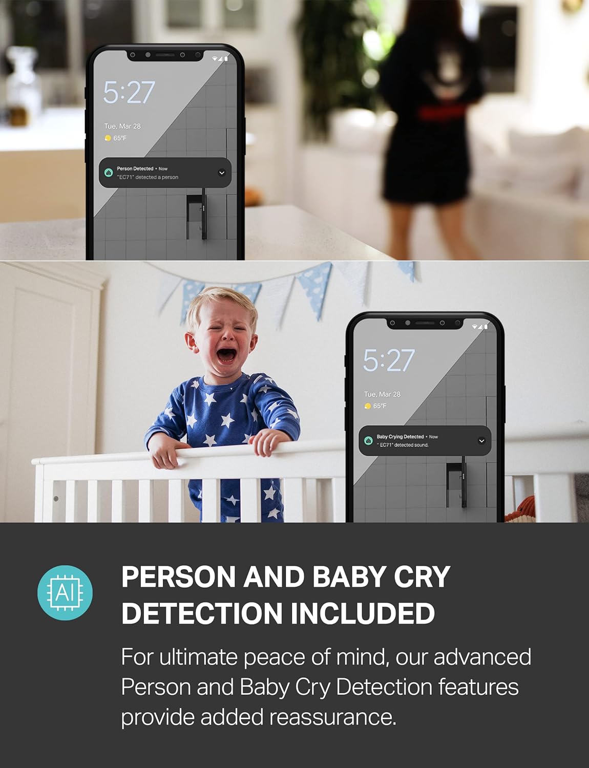 Kasa 1080p Indoor Pan/Tilt Wired Security Camera - Works as a Baby & Pet Monitor, Motion Detection & Tracking, 2-Way Audio, Night Vision, Subscription-Free Local Storage or Optional Cloud, EC71 - Image 6