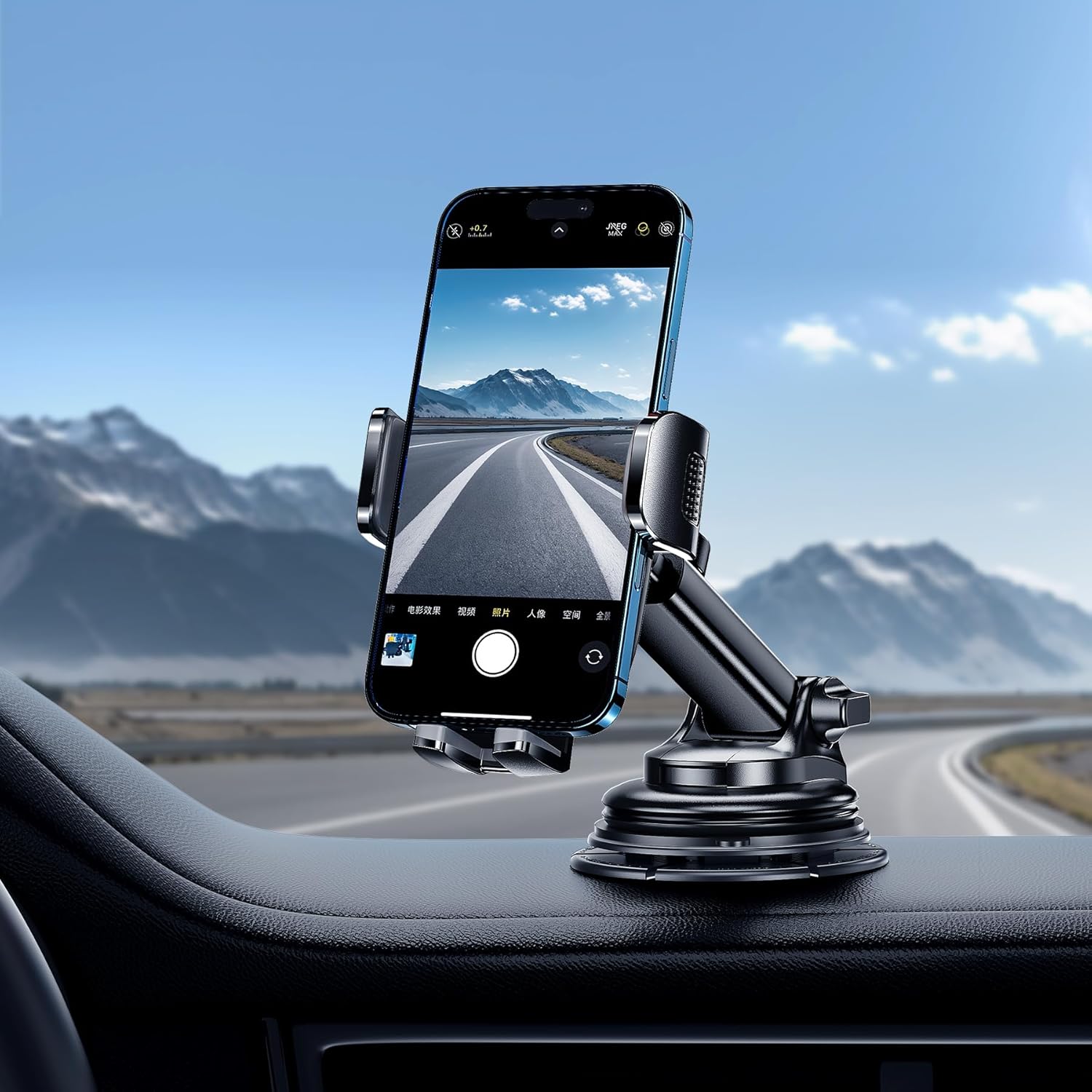 Qifutan Car Phone Holder Mount Phone Mount for Car Windshield Dashboard Air Vent Universal Hands Free Automobile Cell Phone Holder Fit for iPhone Smartphone Camera Mounts - Image 9