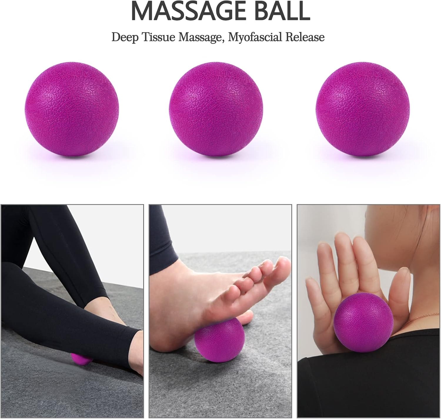 JOYENERGY 5 in 1 Foam Roller Set, Trigger Point Foam Roller Patented, Massage Stick, Massage Ball, Resistance Band for Deep Muscle Massage Pilates Yoga, Fitness Exercise for Whole Body - Image 4