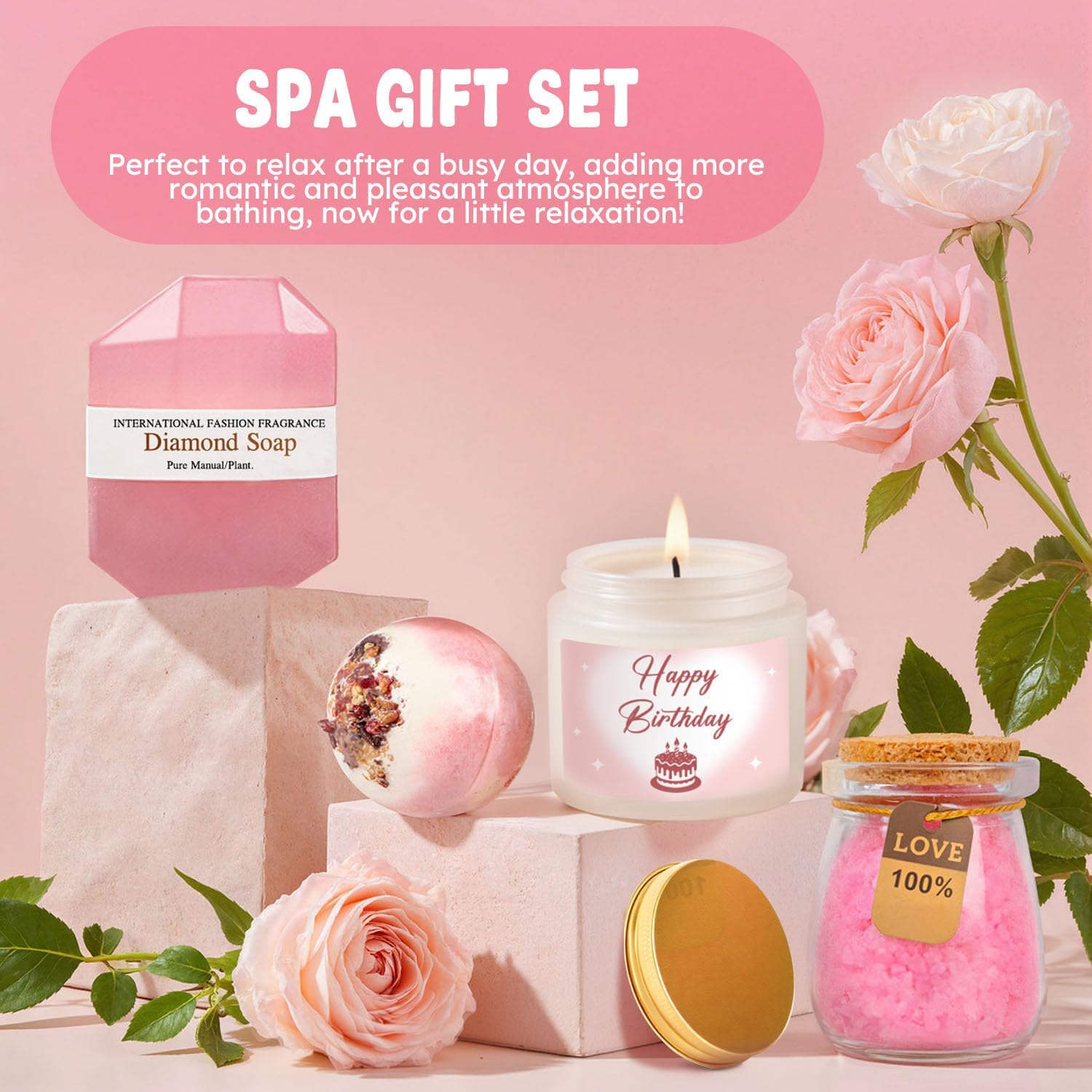 Birthday Gifts for Women, 11PCS Not A Day Over Fabulous Happy Birthday Gifts for Women Self Care Relaxing Spa Gift Basket Birthday Gift Ideas for Woman Birthday Present for Her, Mom, Wife, Sister - Image 5