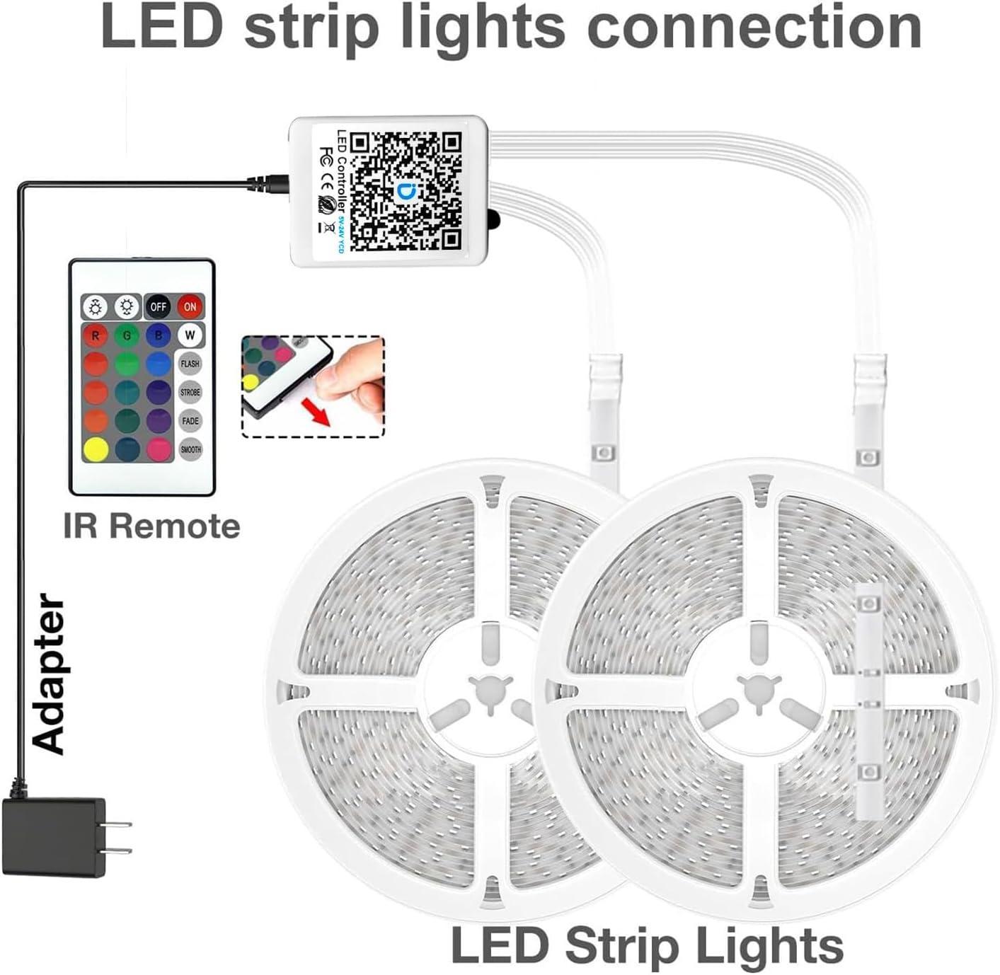 DAYBETTER LED Strip Lights 200 ft (2 Rolls of 100 ft), Smart App Control Lighting Bedroom Rome Decor with Remote, RGB Music Sync Color Changing LED Lights for Party - Image 6