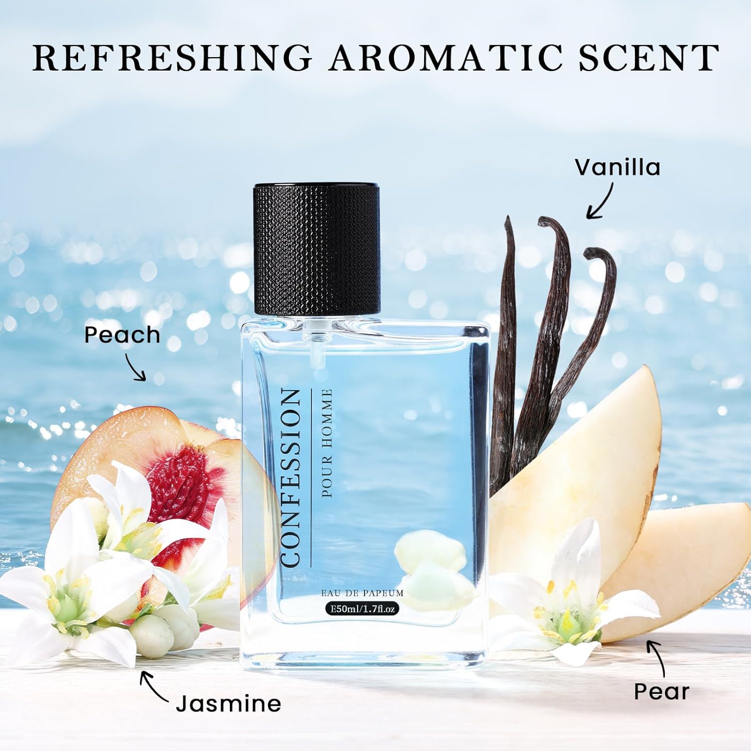 Women's Eau de Toilette perfume Long acting spray perfect, high white cologne 50ML Luxury Fragrances for Women, Fruit-scented portable perfume. Eau de Parfum Spray. Used for a date night dinner. - Image 2