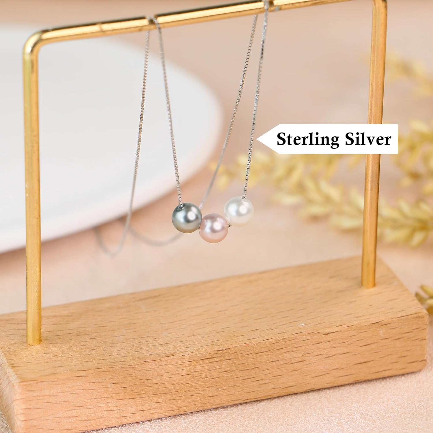 Sereney S925 Sterling Silver Grandma Necklace as Mothers Day Gifts for New Grandma, 3 Circles Grandmother Granddaughter Jewelry for Mom Nana, 3 Sterling Silver Pearl Jewelry as New Grandmother Gifts - Image 6