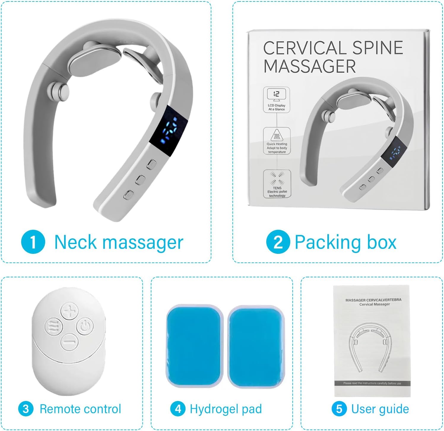 HAPIPET Neck Massager with Heat, Multiple Mode Adjustment, Portable and Suitable for Travel and Home - Image 7