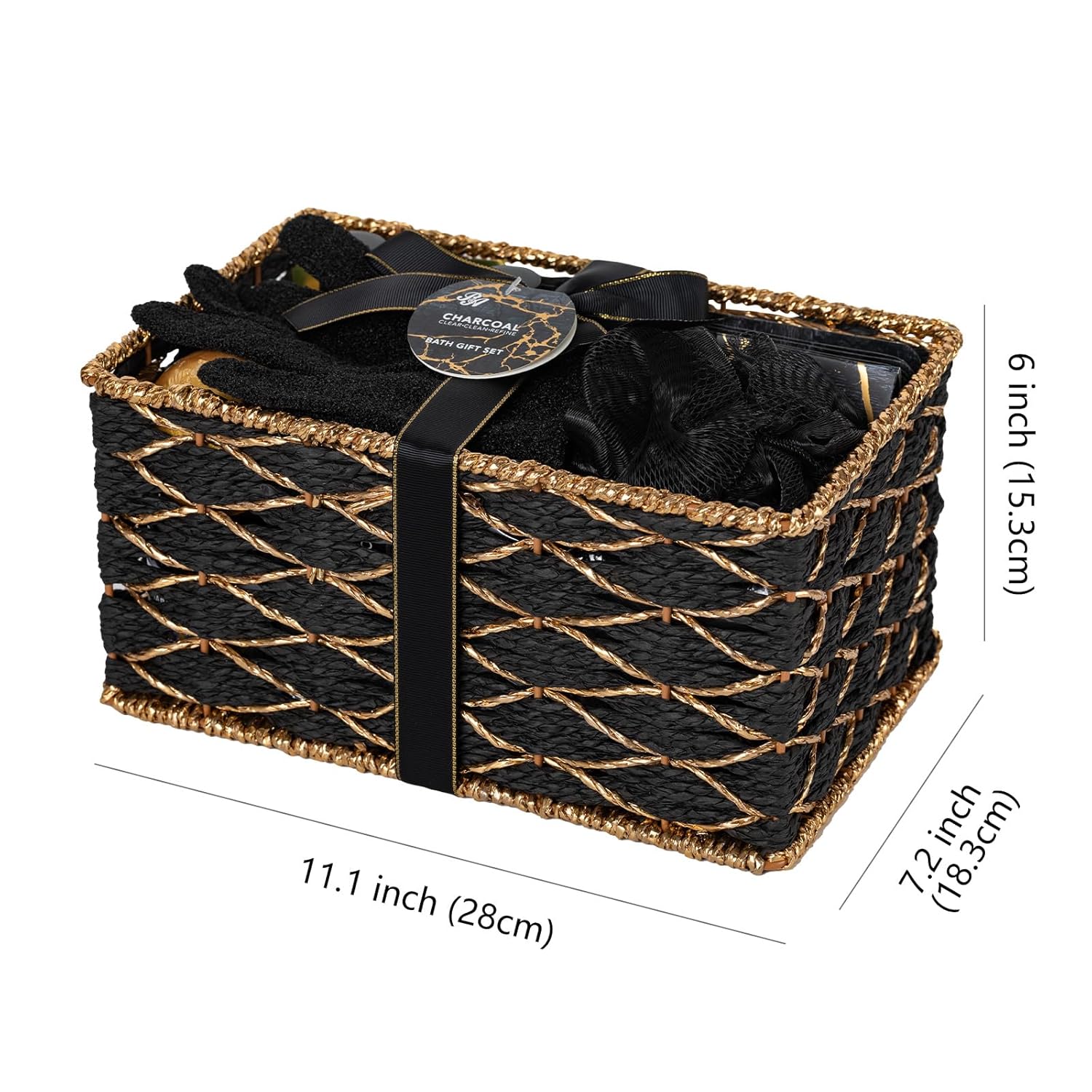 35 Pcs Charcoal Bath & Body Gift Basket for Women & Men, Mother's Day Gifts, Face Skin Care Kit, Home Spa Basket Gift, Self-Care Gift, Bath Bomb, Birthday, Christmas, Anniversary, Valentines, Wife - Image 6