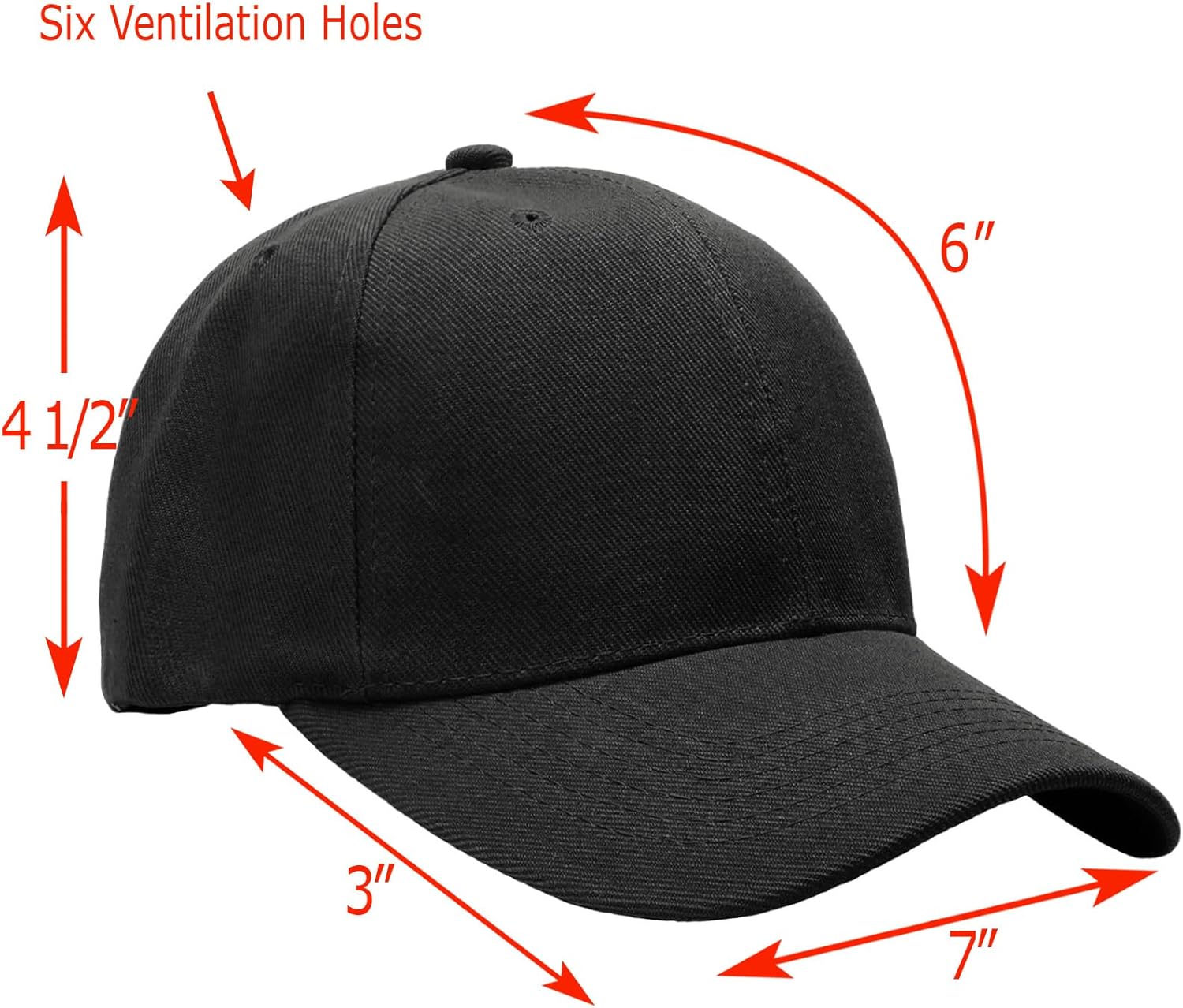 Falari Wholesale Bulk Lot 12-Pack Baseball Cap Adjustable Size Plain Blank Solid Color - Image 2