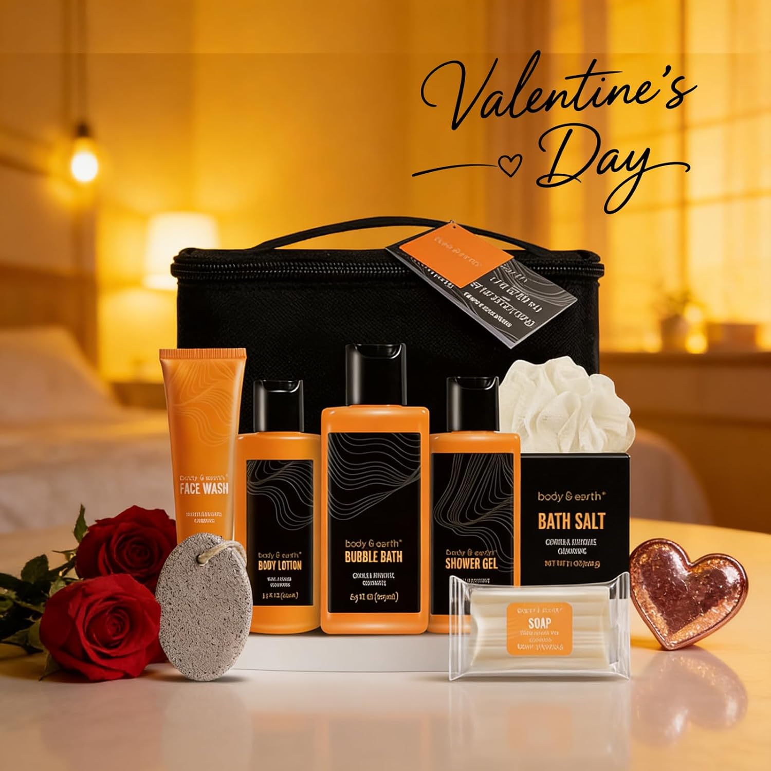 Gift Baskets for Men Bath Set Citrus Scented Mens Gift Sets with Face Wash, Shower Gel, Body Lotion, Bubble Bath, Loofah, Birthday Gift for Men, Christmas Gift for Men, Father's Day Gifts - Image 8