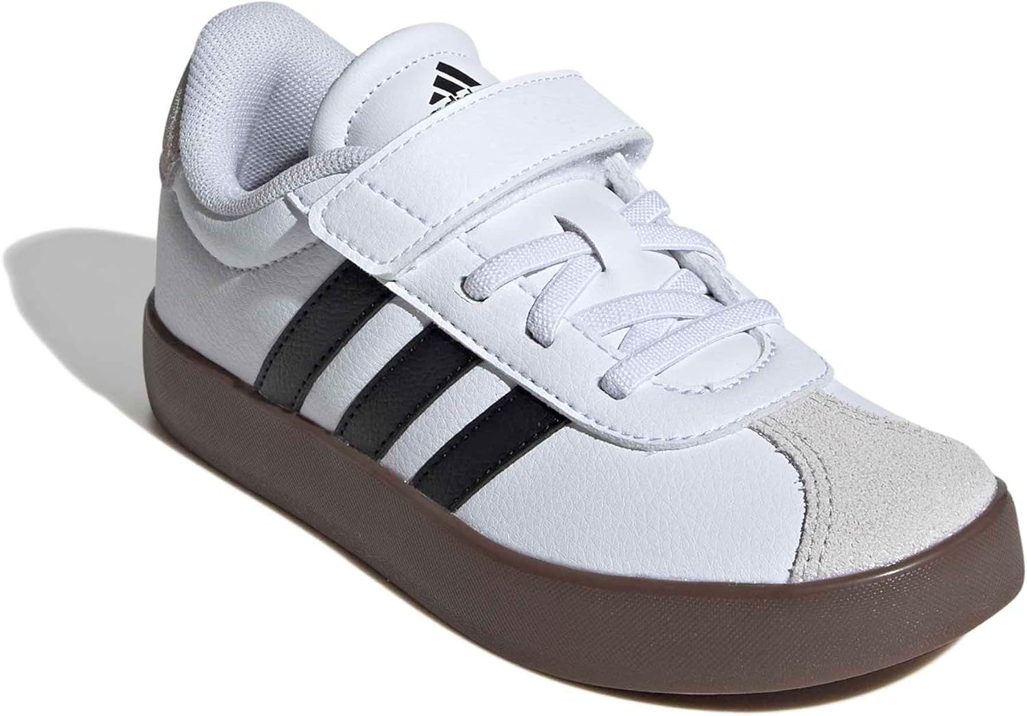 adidas Kids' VL Court 3.0 Elastic Lace & Strap Shoe - Image 4