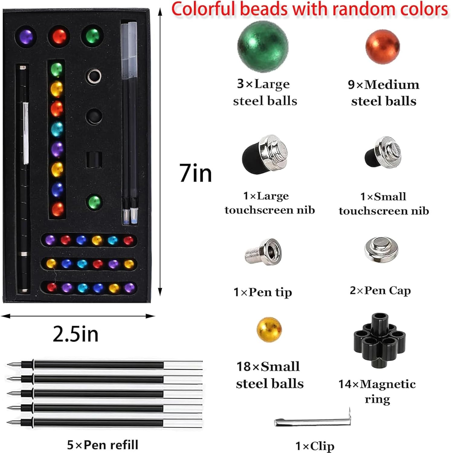 Easter Basket Stuffers for Teens Magnetic Fidget Pen, Decompression Magnetic Toy Pen,Funny Easter Egg Fillers Classroom Gifts for Boys Girls, Kids Novelty Gadget Gift, Birthday Gift (Big Black) - Image 7