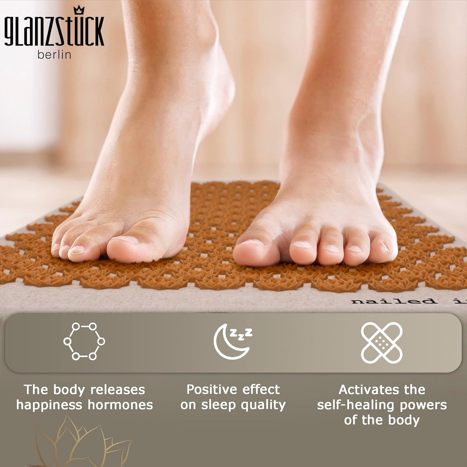Glanzstück Berlin® Health Collection XXL Acupressure Mat Set for Full Body for Tension Headaches Back Pain Stress - Image 8