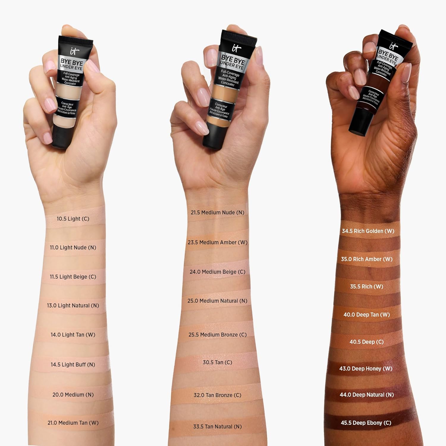 IT Cosmetics Bye Bye Under Eye Travel Concealer - Water-Resistant, 24H Full Coverage Brightening Concealer For Dark Circles, Fine Lines, Redness & Discoloration, Color Correcting Cream - 0.11 fl oz - Image 4