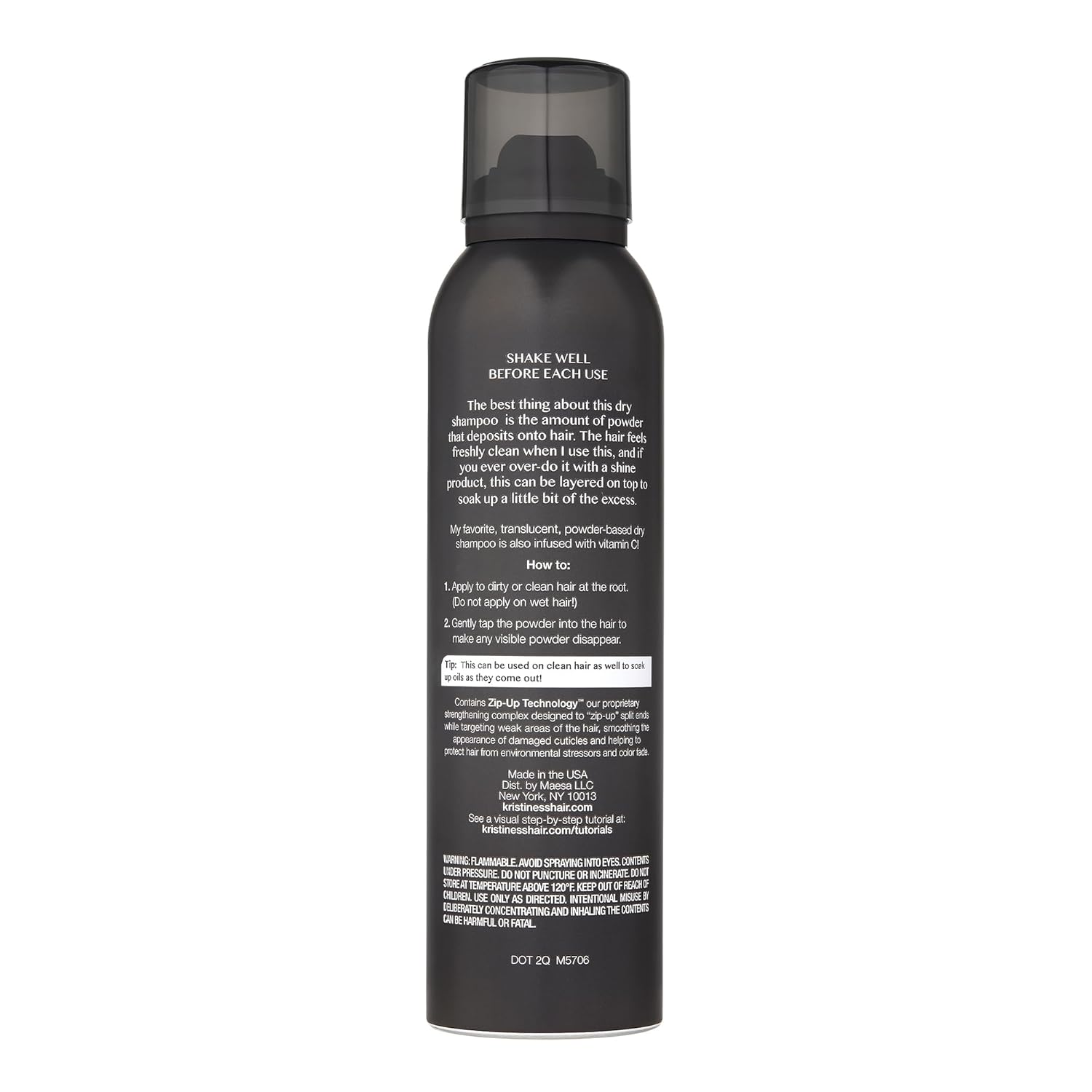 Kristin Ess Volumizing Vitamin C Dry Shampoo Spray for Oily Hair + Frizz - Oil Absorbing Style Extender with Minimal Residue - Powder Spray - Sulfate Free + Vegan + Color Safe - Fresh Pear Fragrance - Image 2