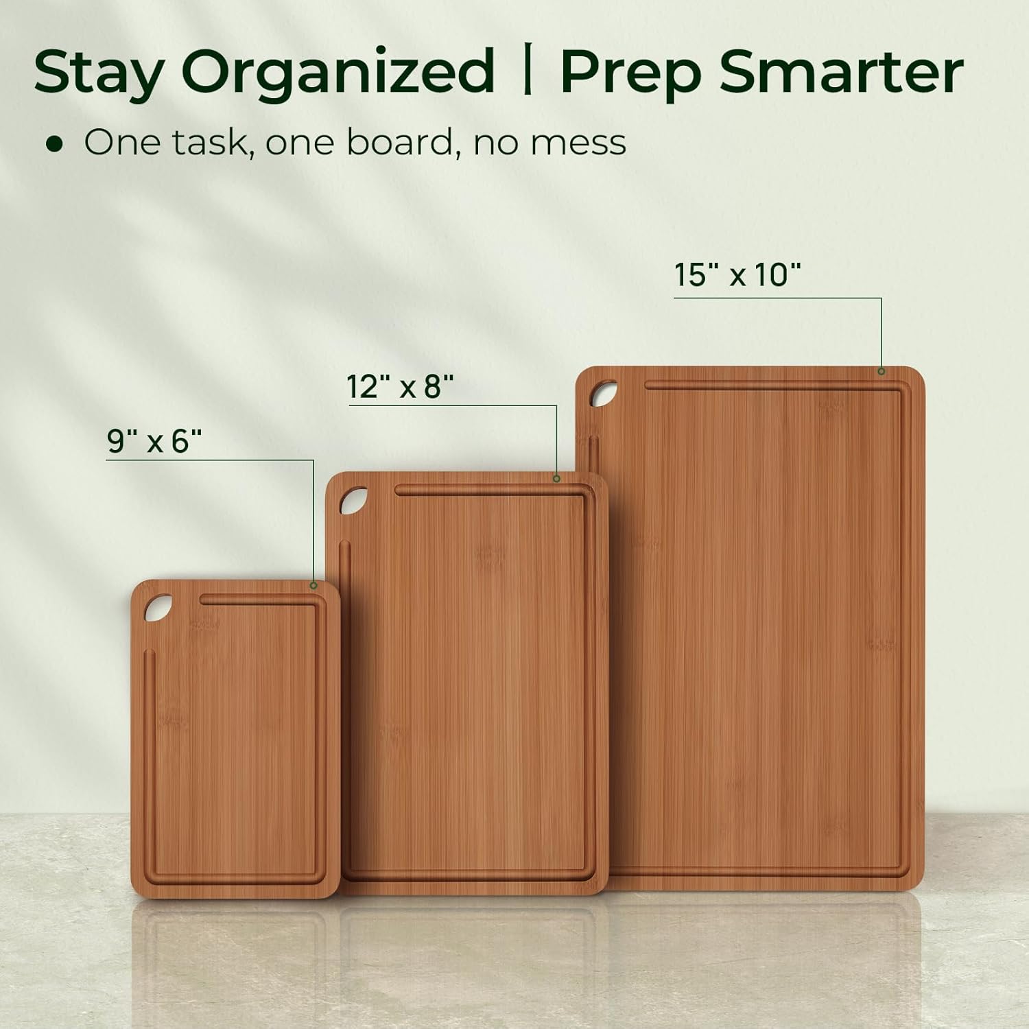 Keechee Bamboo Cutting Board, Durable Wood Cutting Boards for Kitchen with Deep Juice Grooves & Built-in Handles, Ideal Charcuterie & Chopping for Meat, Vegetables and Fruits Ideal Kitchen Gifts - Image 7