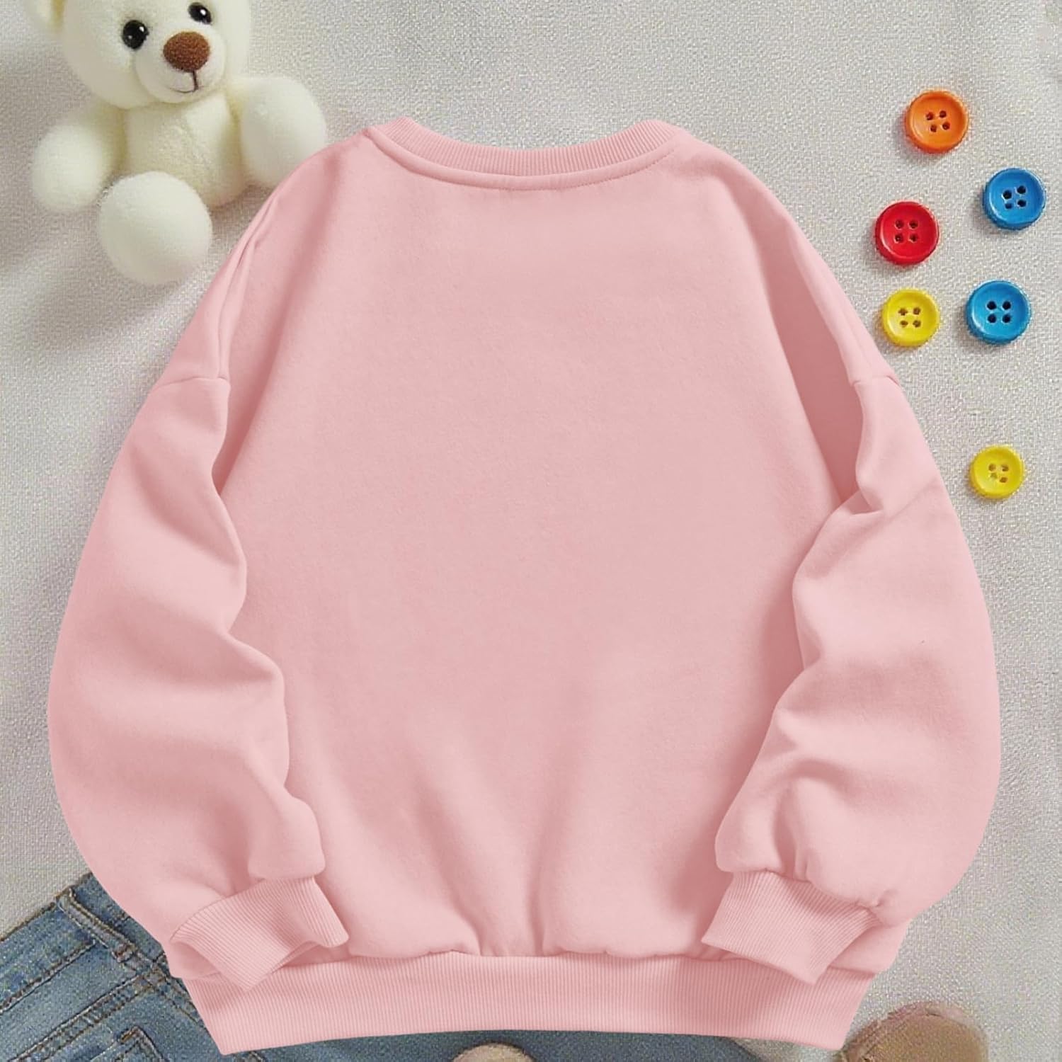 KEEVICI Girls Christian Bow Graphic Sweatshirt Cute Jesus Sweatshirts For Kids Religious Bible Verse Faith Long Sleeve Shirts - Image 6