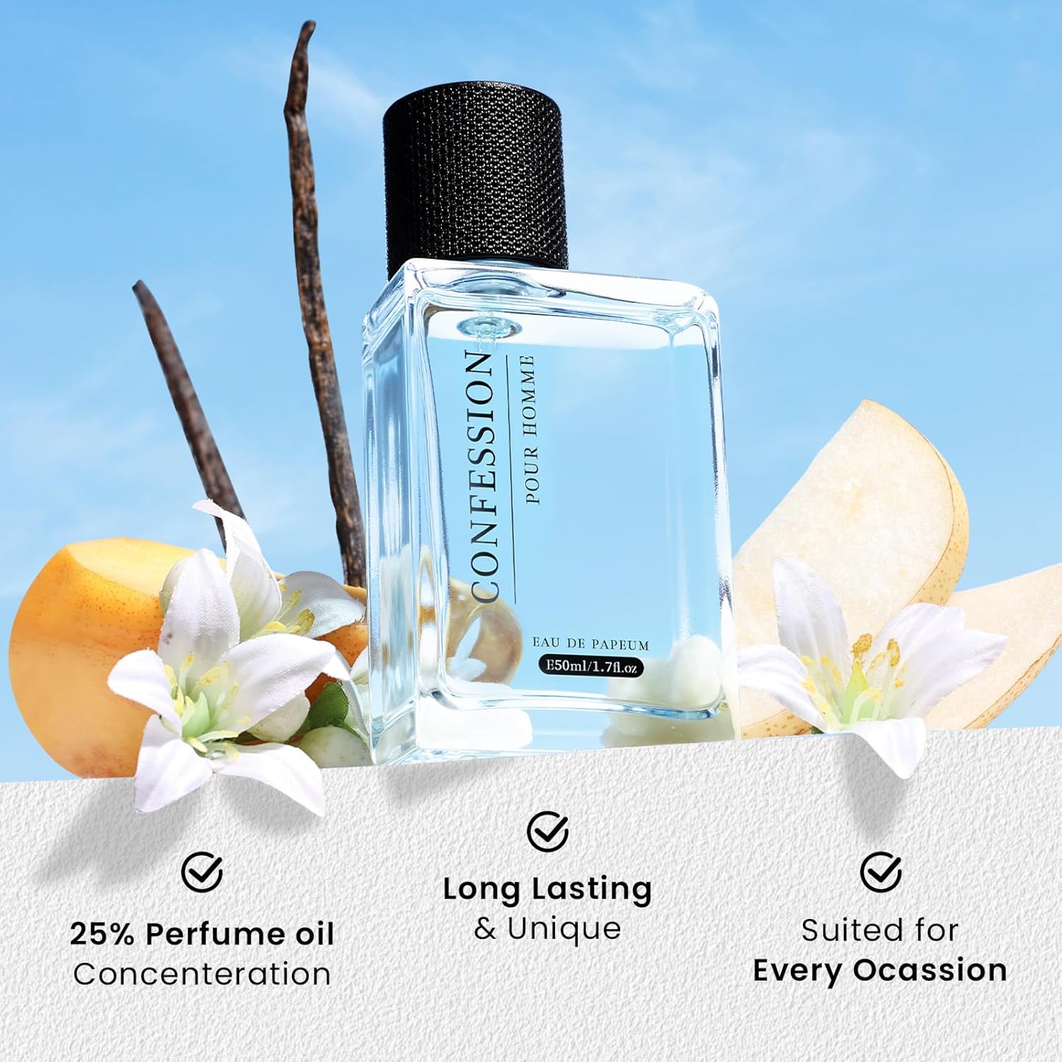 Women's Eau de Toilette perfume Long acting spray perfect, high white cologne 50ML Luxury Fragrances for Women, Fruit-scented portable perfume. Eau de Parfum Spray. Used for a date night dinner. - Image 5
