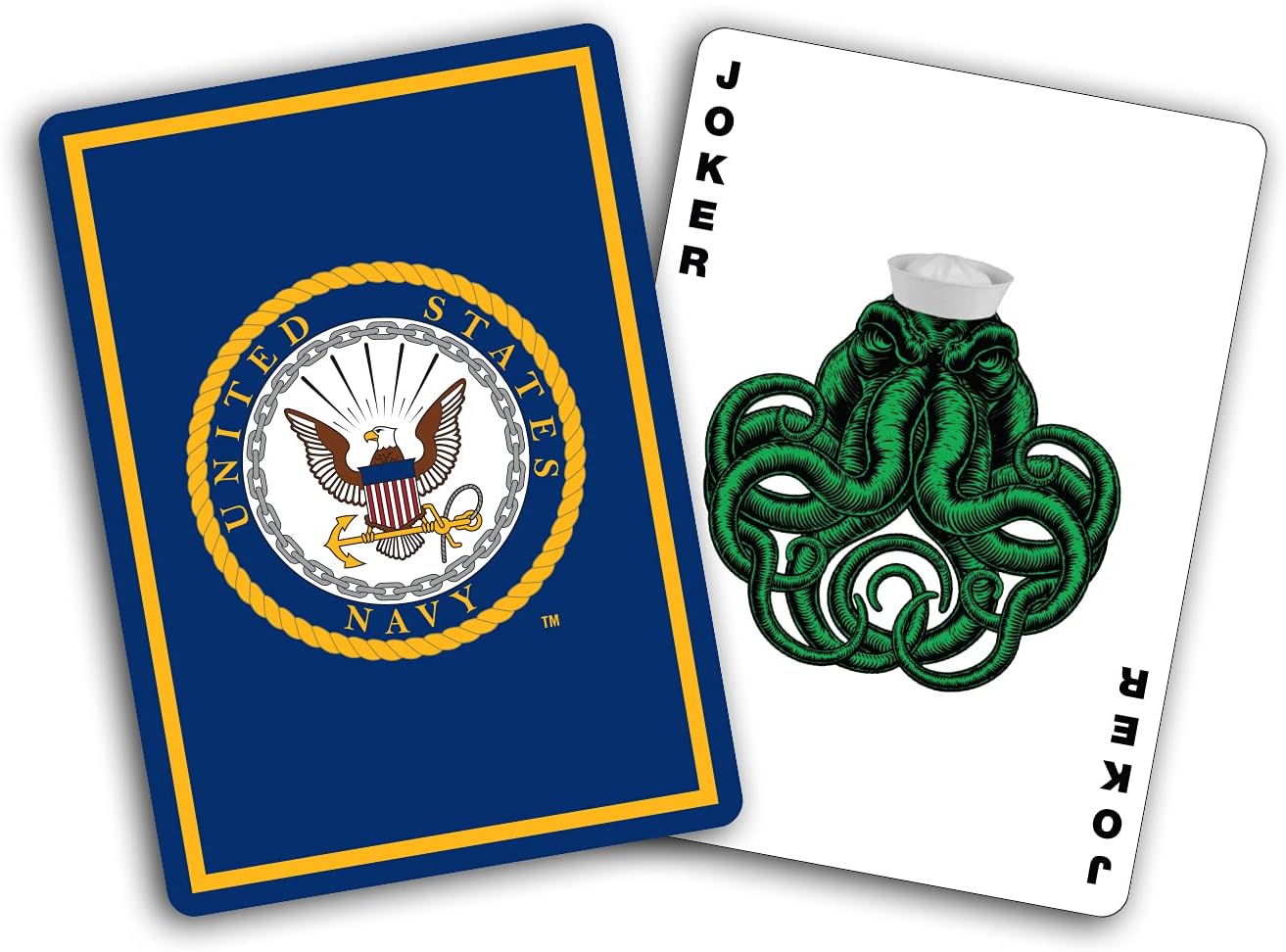Military Gift Shop US Navy Professional Quality Playing Cards | Great for Game Night | Gifts for Sailors | Navy Playing Cards - Image 2