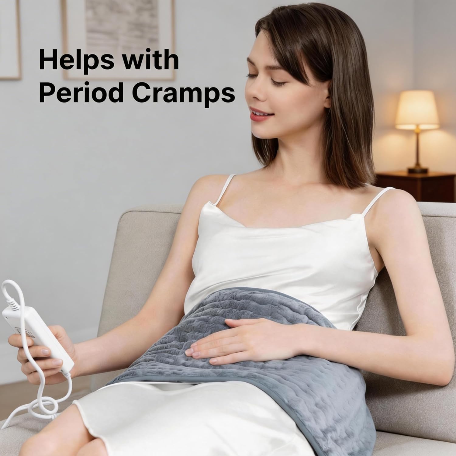Heating Pad for Back, Neck, and Shoulder Pain Relief, Electric Heat Pad with 6 Heat Levels, Moist Heat Option, Auto Shut-Off, Birthday Christmas Gifts for Women Men Mom Dad Grandma, Gifts for her - Image 3