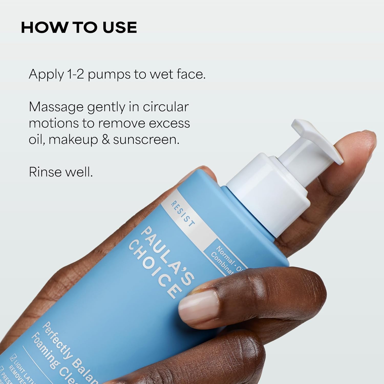 Paula's Choice RESIST Perfectly Balanced Foaming Facial Cleanser, Face Cleanser with Hyaluronic Acid & Aloe, Anti-Aging Face Wash, Large Pores & Oily Skin, Fragrance-Free - Image 4