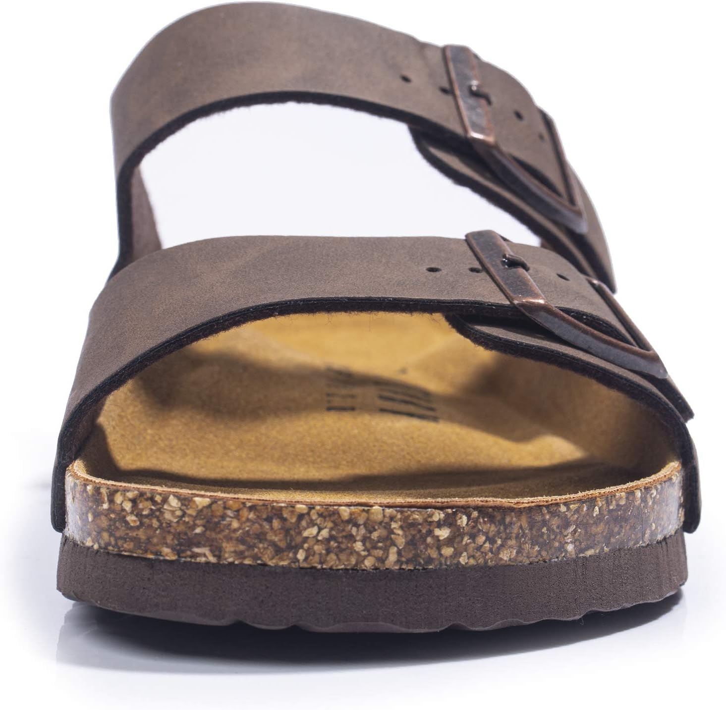 FITORY Mens Sandals, Arch Support Slides with Adjustable Buckle Straps and Cork Footbed Size 7-14.5 - Image 2