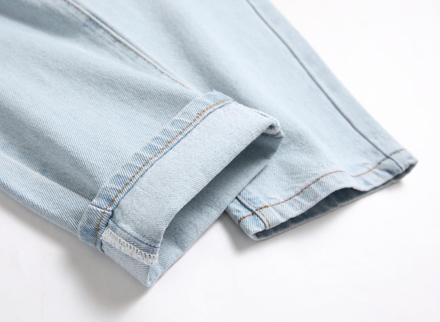 OIIIO Men's Ripped Slim Fit Straight Leg Jean Denim Pant - Image 8