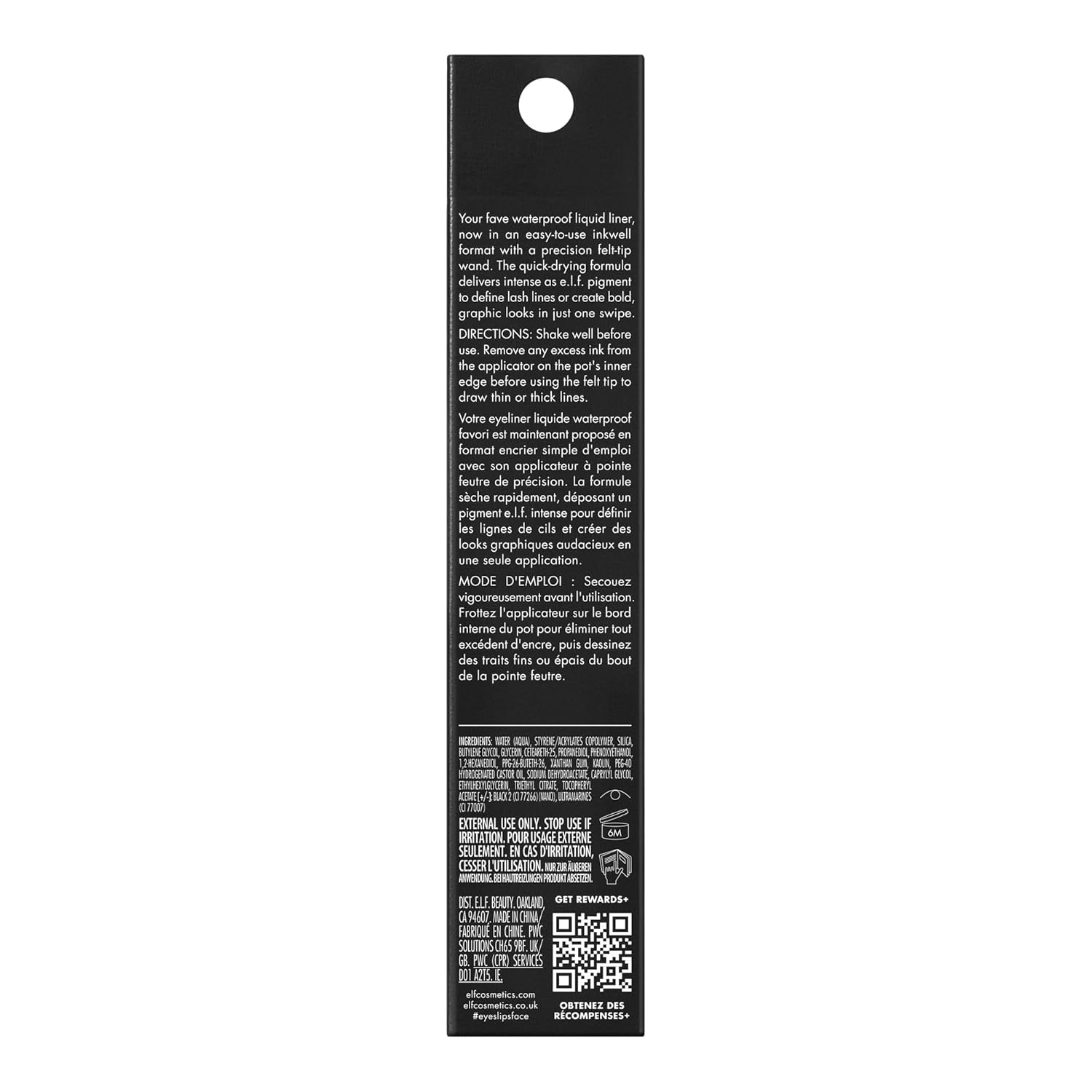 e.l.f. H2O Proof Inkwell Eyeliner Pen, High-pigment, Waterproof Liquid Eyeliner, Delivers A Matte Finish, Vegan & Cruelty-free, Film Noir - Image 6