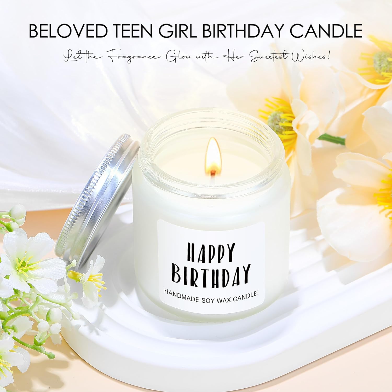 Birthday Gifts for Teen Girls, Women, Teenage Girl Birthday Gift Sets for Teen Girls Tween Gifts for Teenage Girl Cute Daisy Aesthetic Glass Cup Gift Basket for Teens, Women, Sister, Her, Friend - Image 3