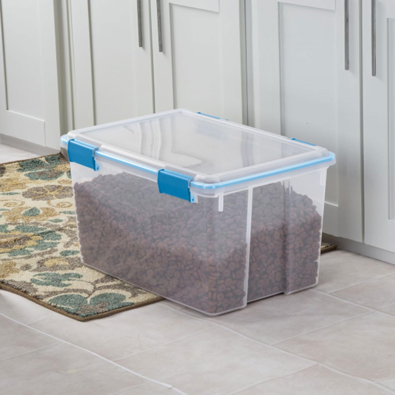 Sterilite 4-Pack 54 Quart Gasket Box, Home Storage Organizer Bins with Lids - Stackable Clear Plastic Containers for Bedroom, Bathroom, Garage, Basement, or Attic - Image 6